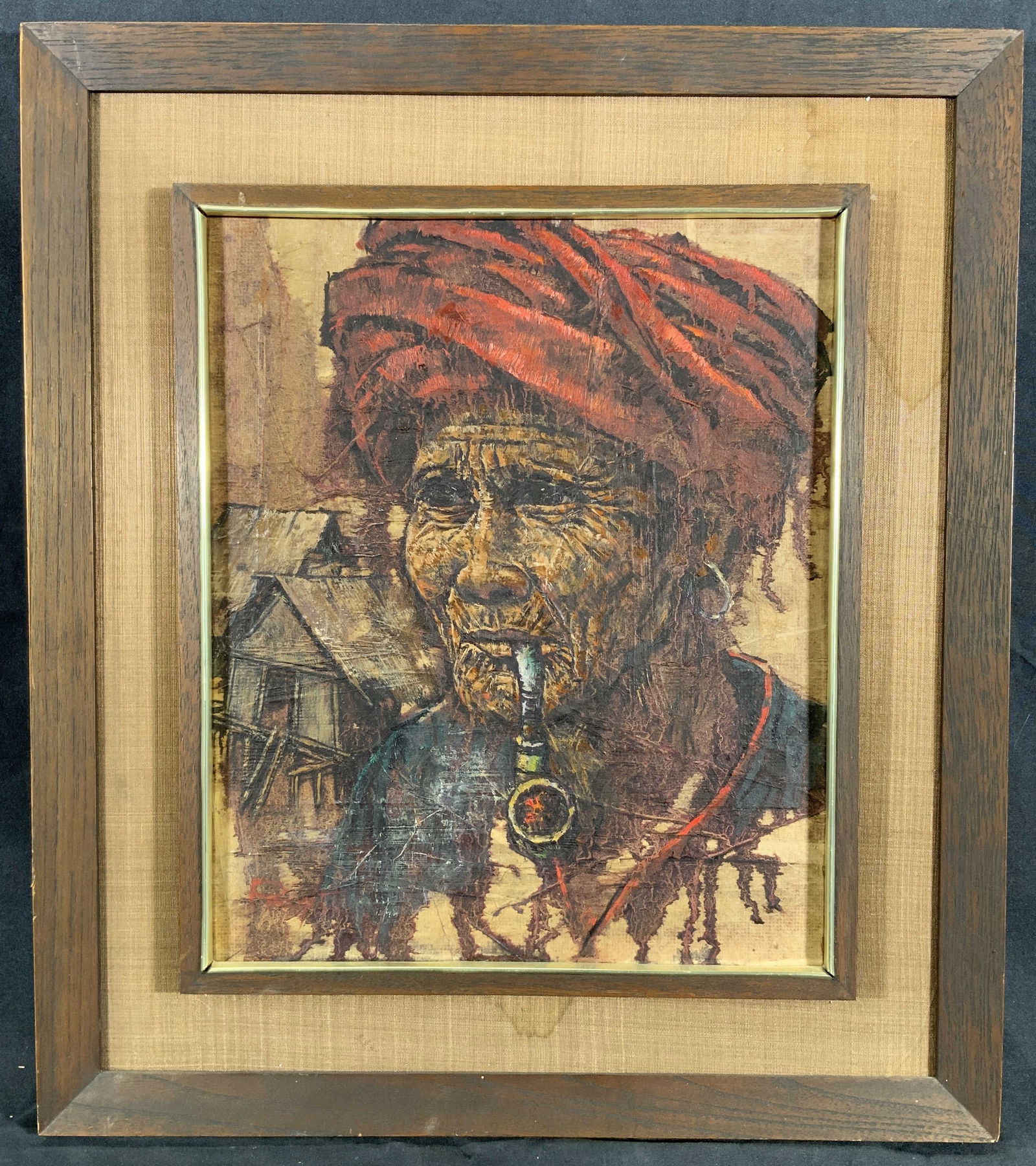 Prayat Pongdam Sgnd Thai Man Acrylic Painting (1 of 13)