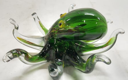 MURANO Hand Blown Art Glass Octopus