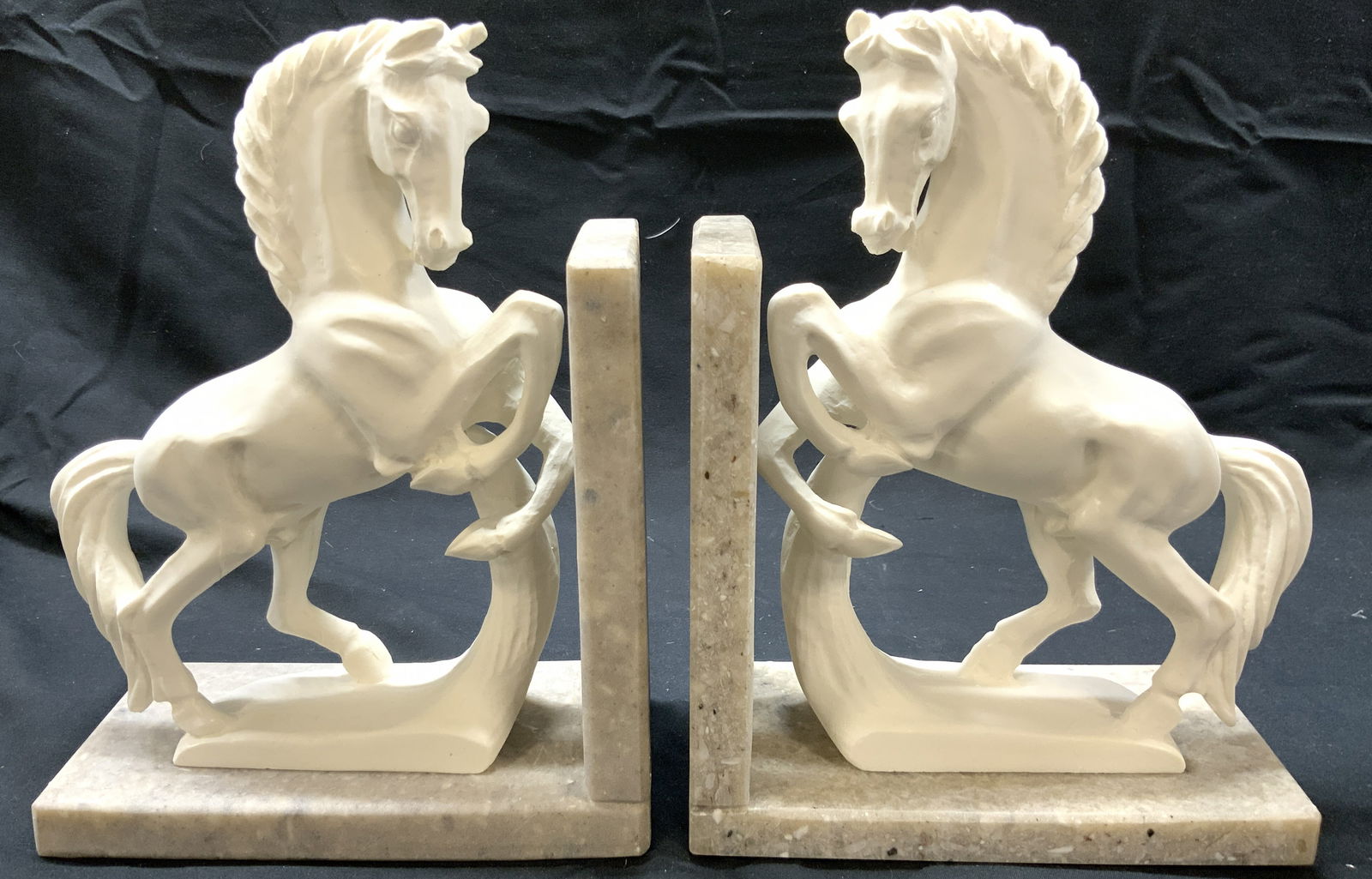 Pr Resin & Marble Horse Bookends ITALY (1 of 8)