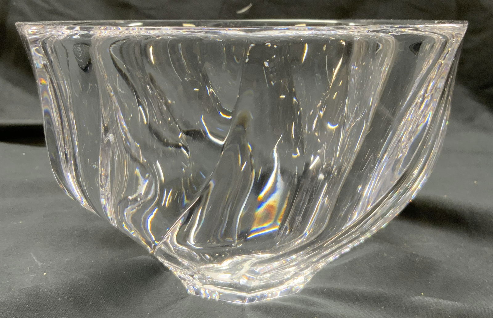 ORREFORS Thick Walled Art Glass Bowl Vessel (1 of 8)