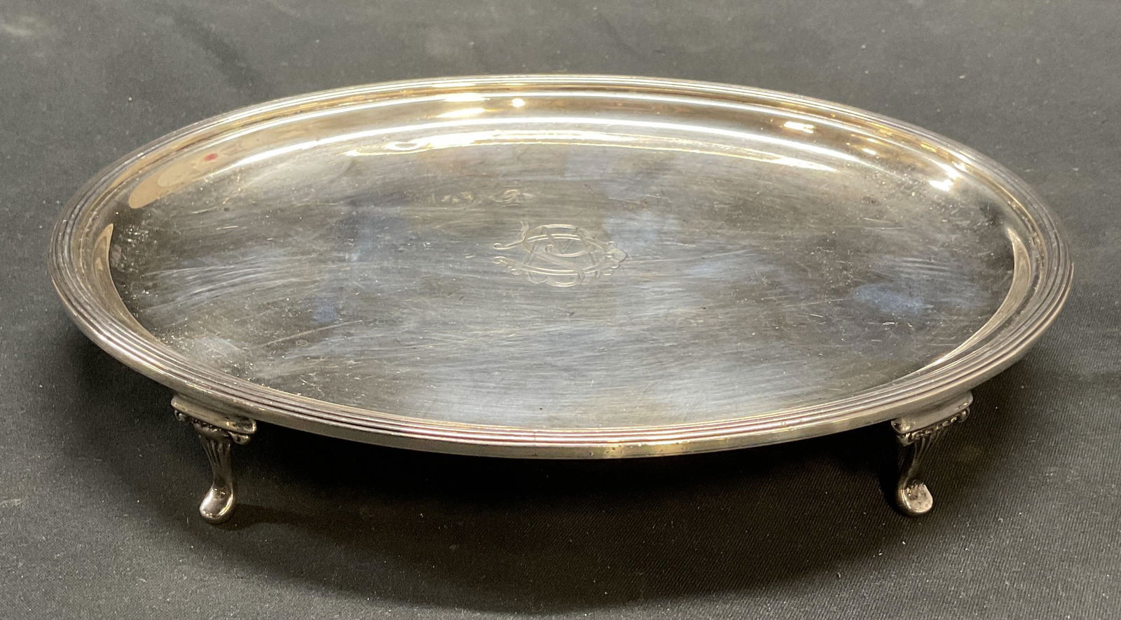 S Kirk & Son Sterling Silver Footed Tray 7.8 Ozt (1 of 6)