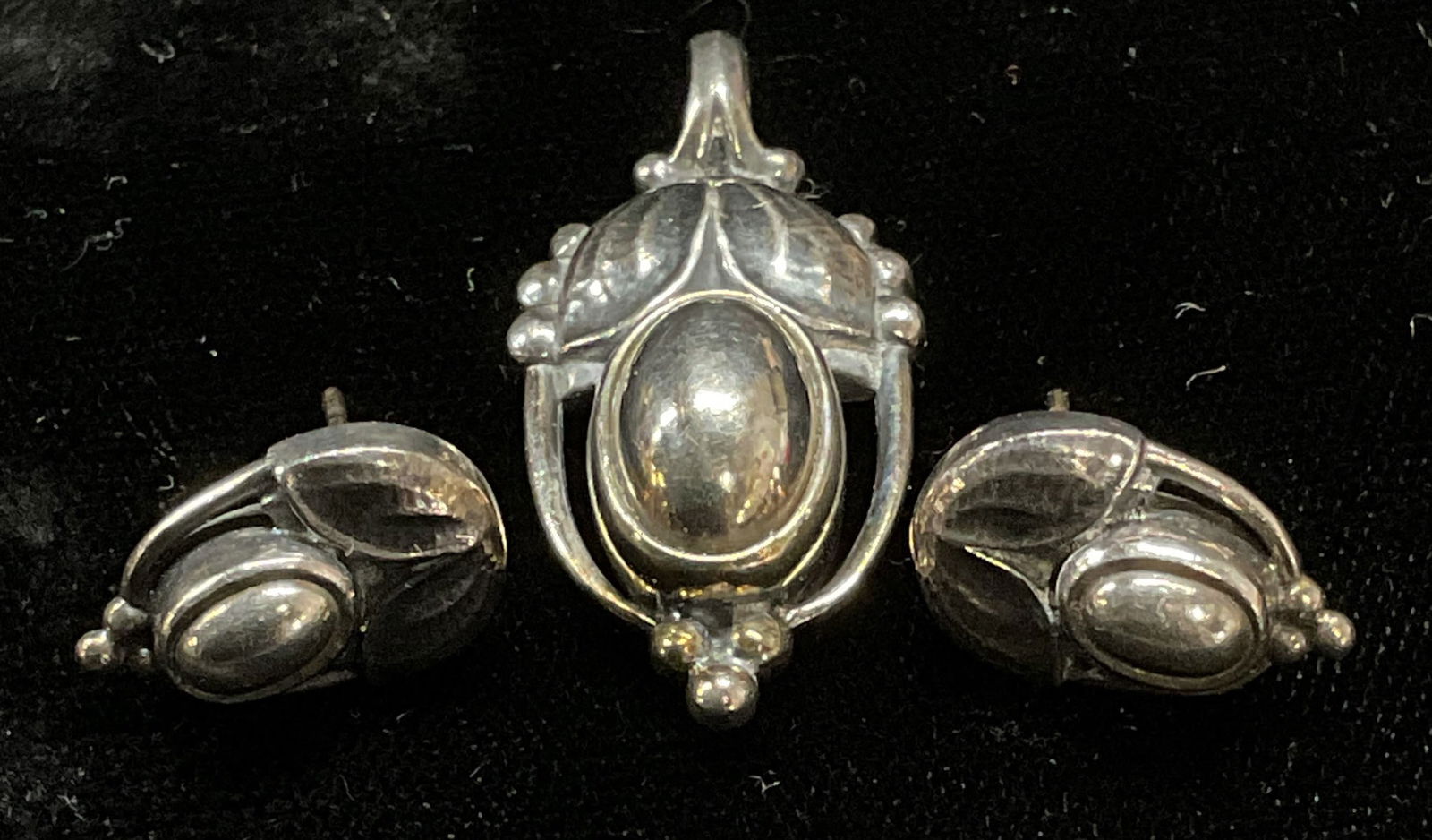 2 Georg Jensen Sterling Silver Earrings, Pendant (1 of 6)