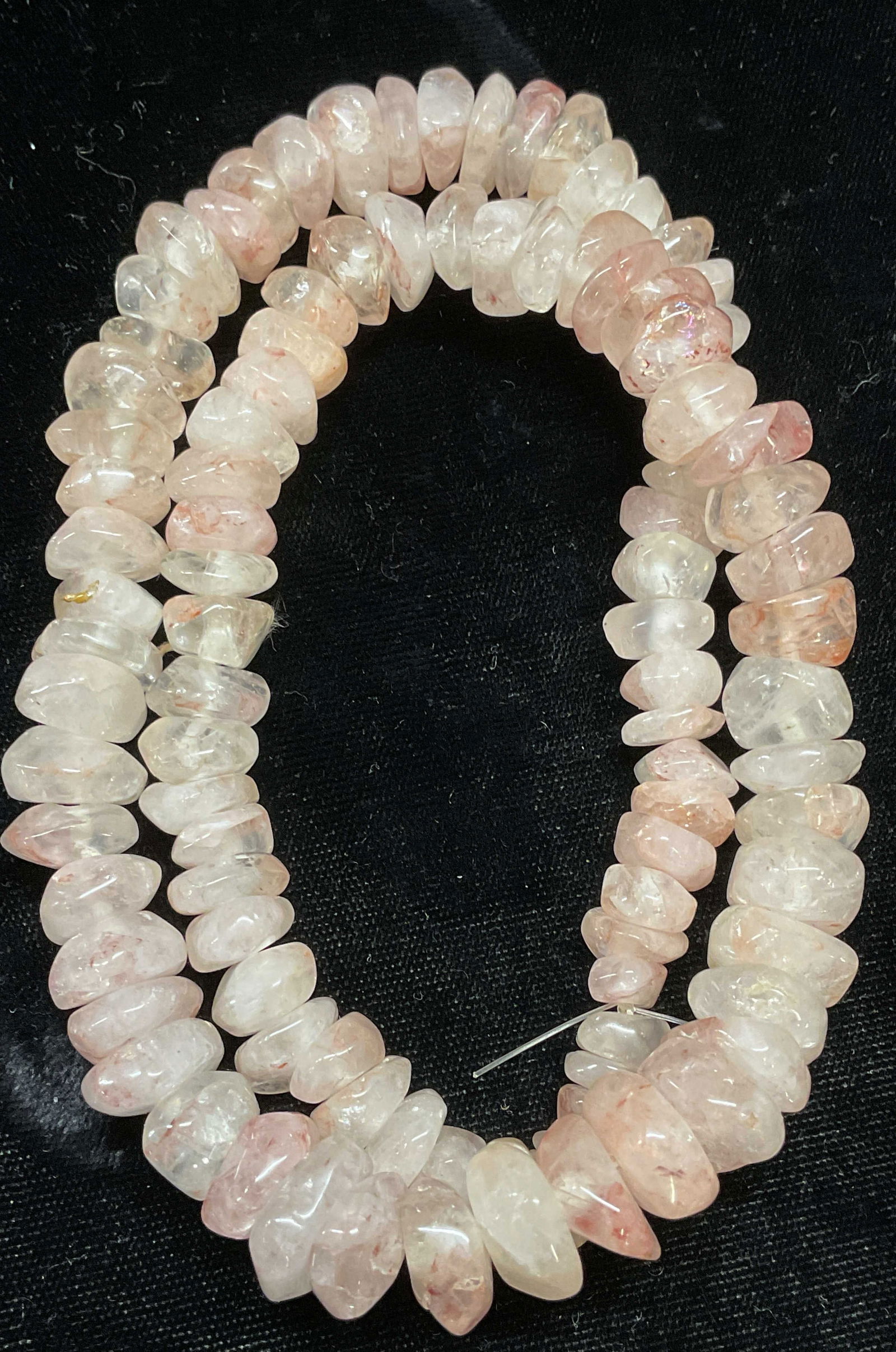 Rose Quartz Chip Bead Necklace (1 of 6)