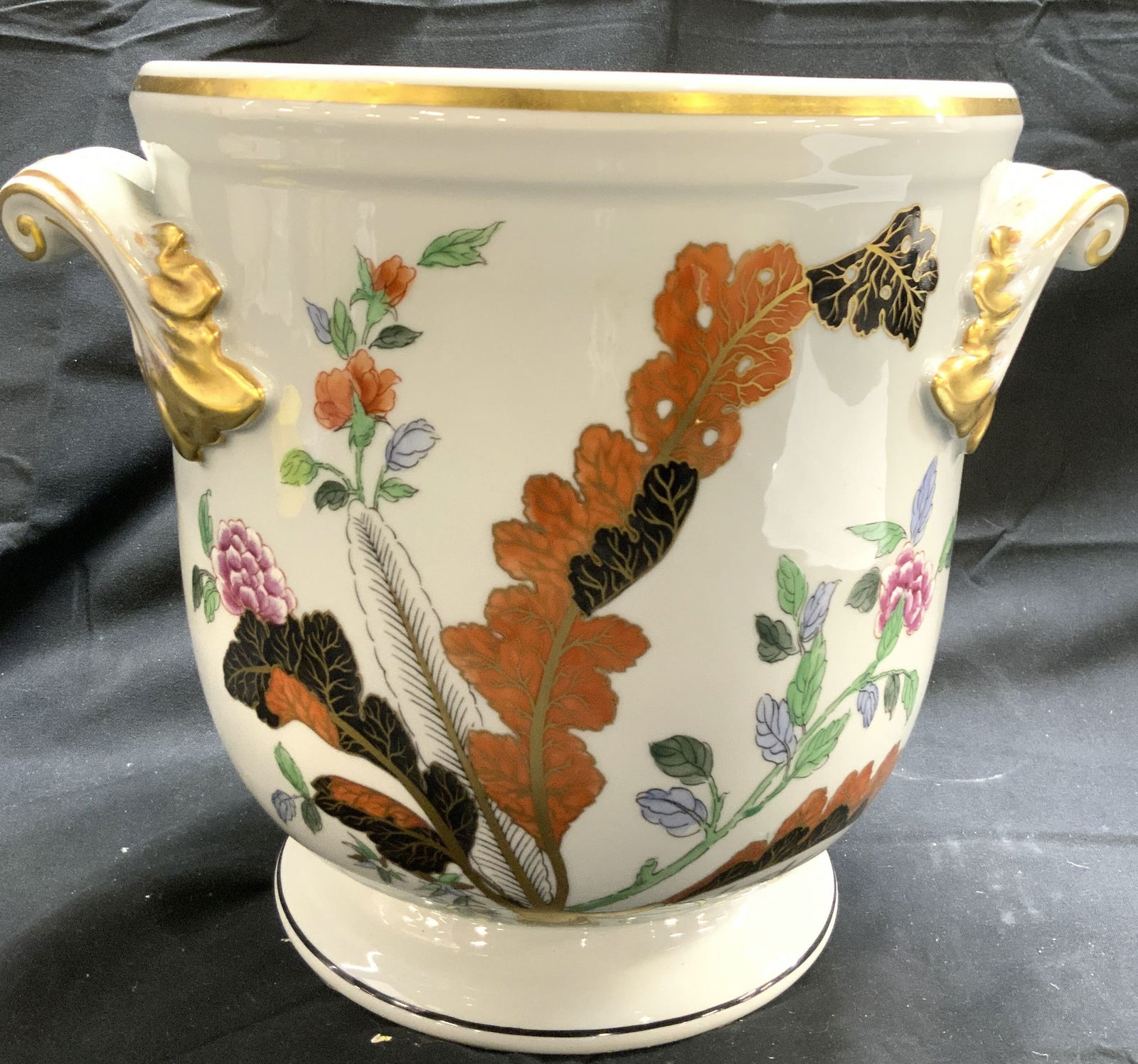 VISTA ALEGRE Porcelain Cache Pot, Handles PORTUGAL (1 of 9)
