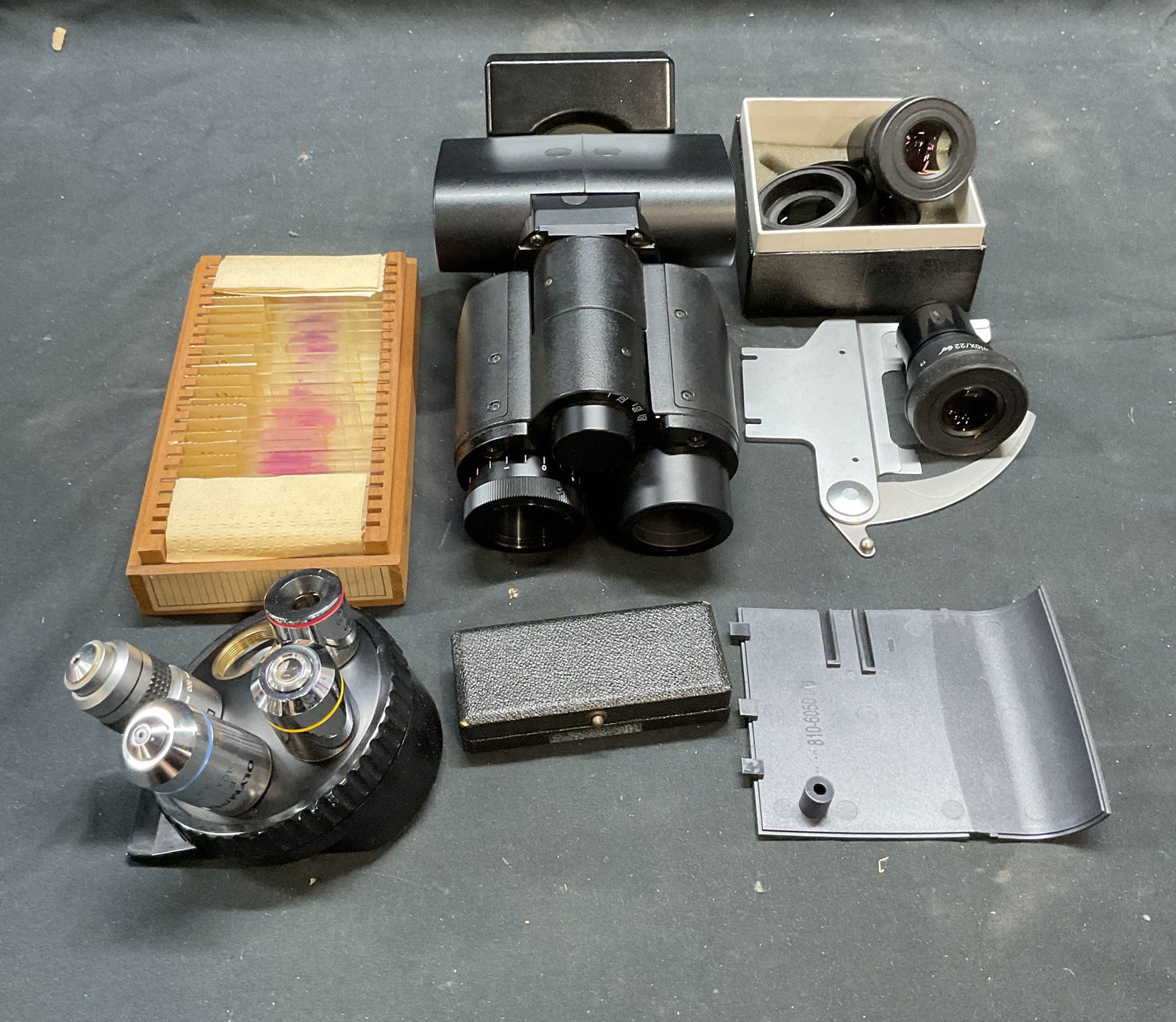 Olympus U TBI 2 Microscope & Slides (1 of 7)