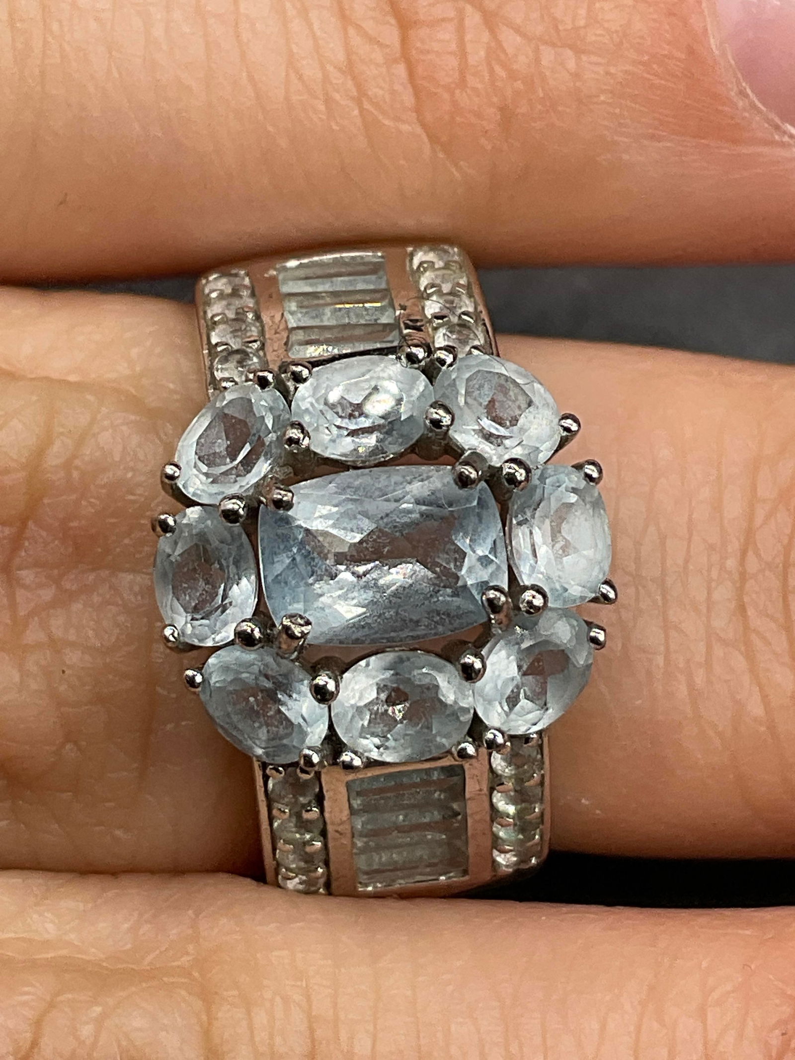 BBJ 925 Sterling Silver Aquamarine Gemstone Ring (1 of 8)