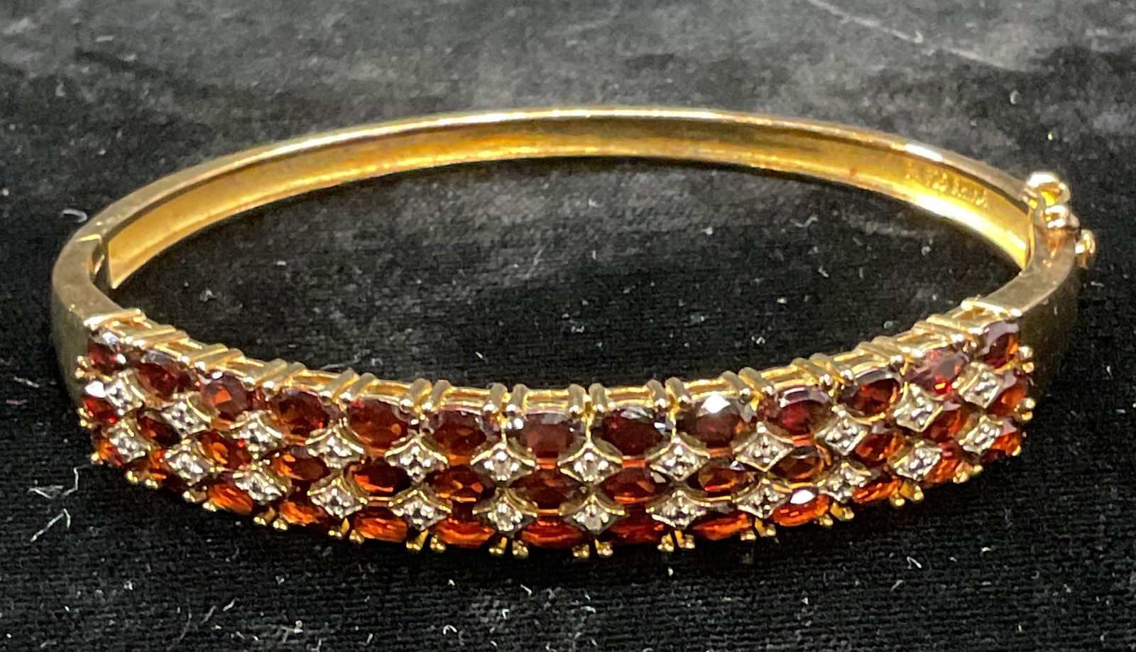 Sterling Silver Gold Plated Garnet Bracelet (1 of 7)