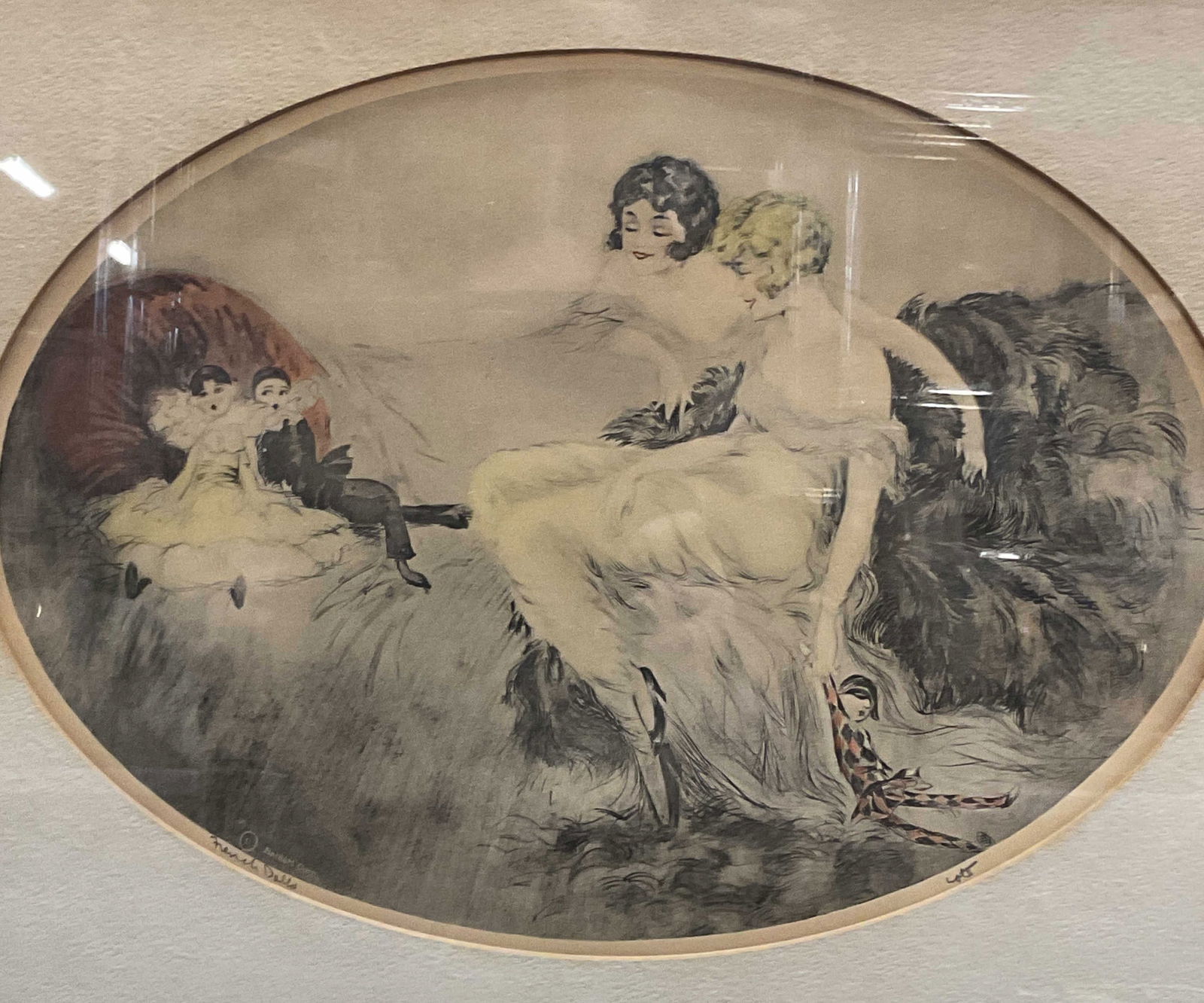 Signed After Louis Icart French Dolls Print (1 of 7)