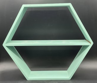 Blue Hexagonal Wall Shelf