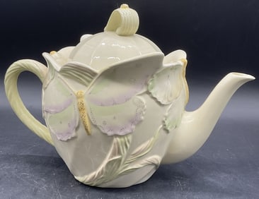 LENOX Garden Splendor Butterfly Teapot, Lidded