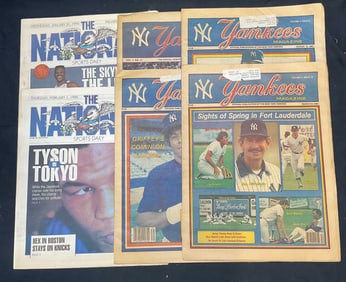 Lot 6 Vtg New York Yankee Newspapers & More 1980+