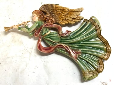 Resin Angel W Horn Wall Hanging