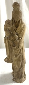 Vintage Asian Ceramic Guan Yin & Child Figure