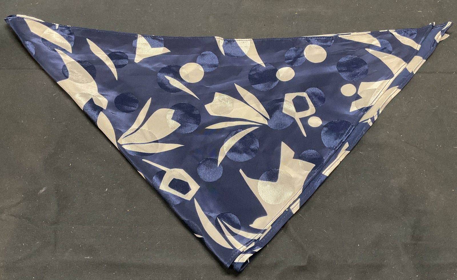Blue & White Graphic Print Bandana (1 of 6)