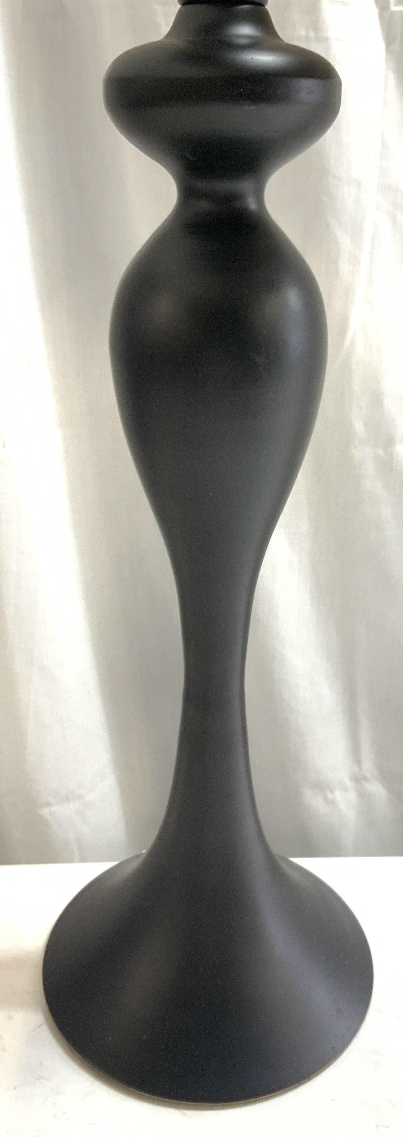 Metal Table Lamp W Shade & Finial (1 of 6)