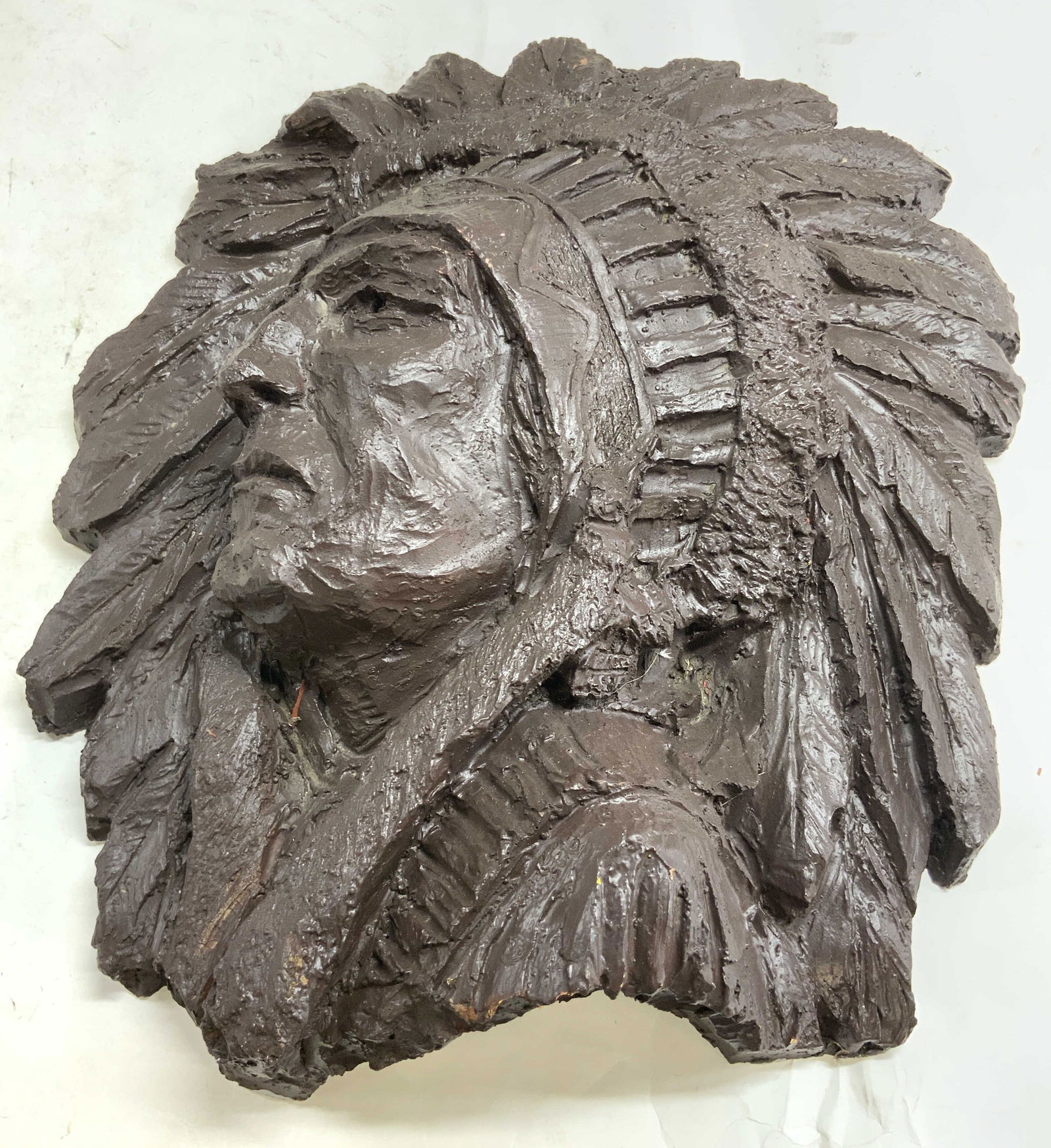 Native American Chief Composite Wall Hanging Brwn (1 of 6)