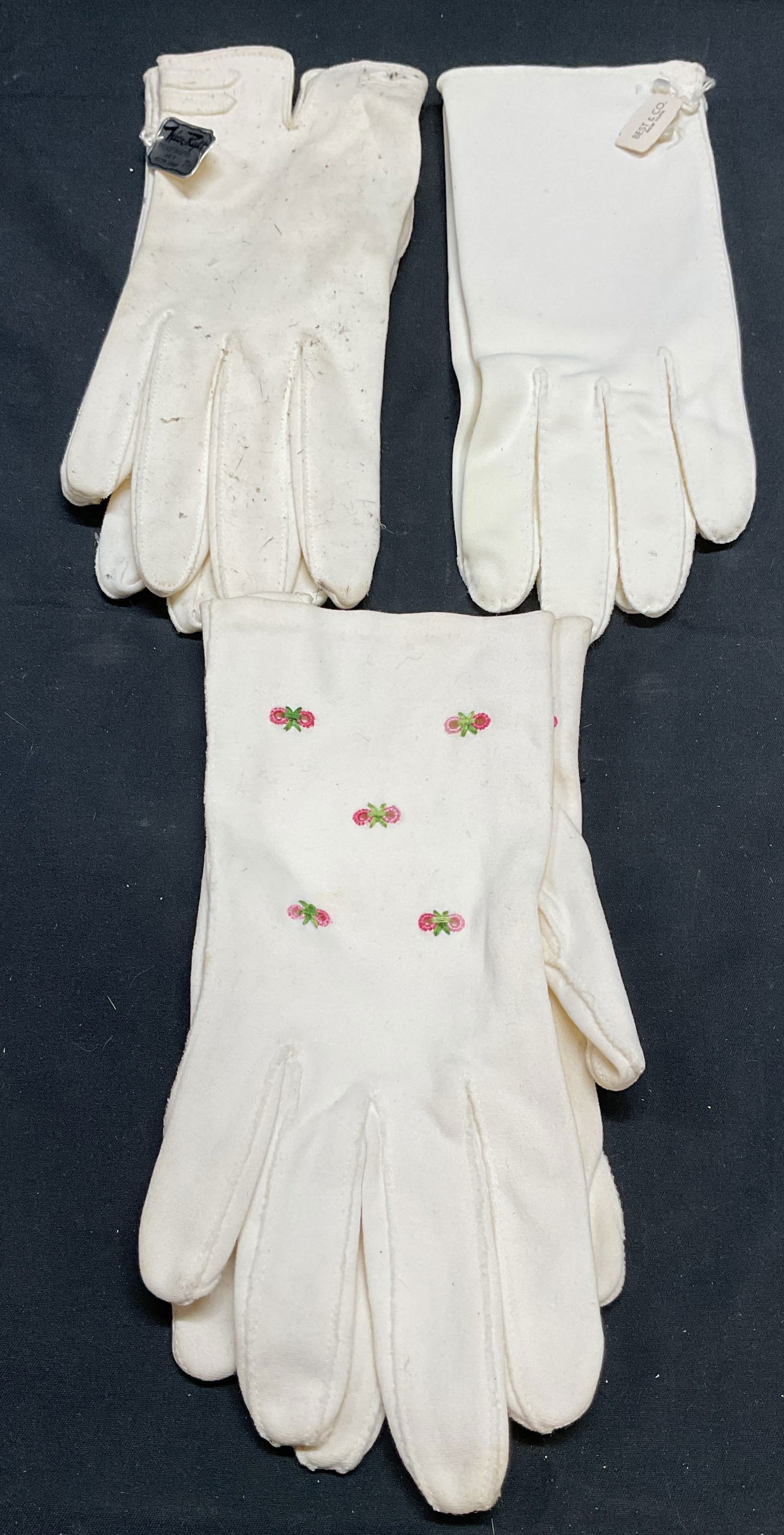 Lot 3 Best & Co Wear Right White Cotton Gloves NWT (1 of 8)