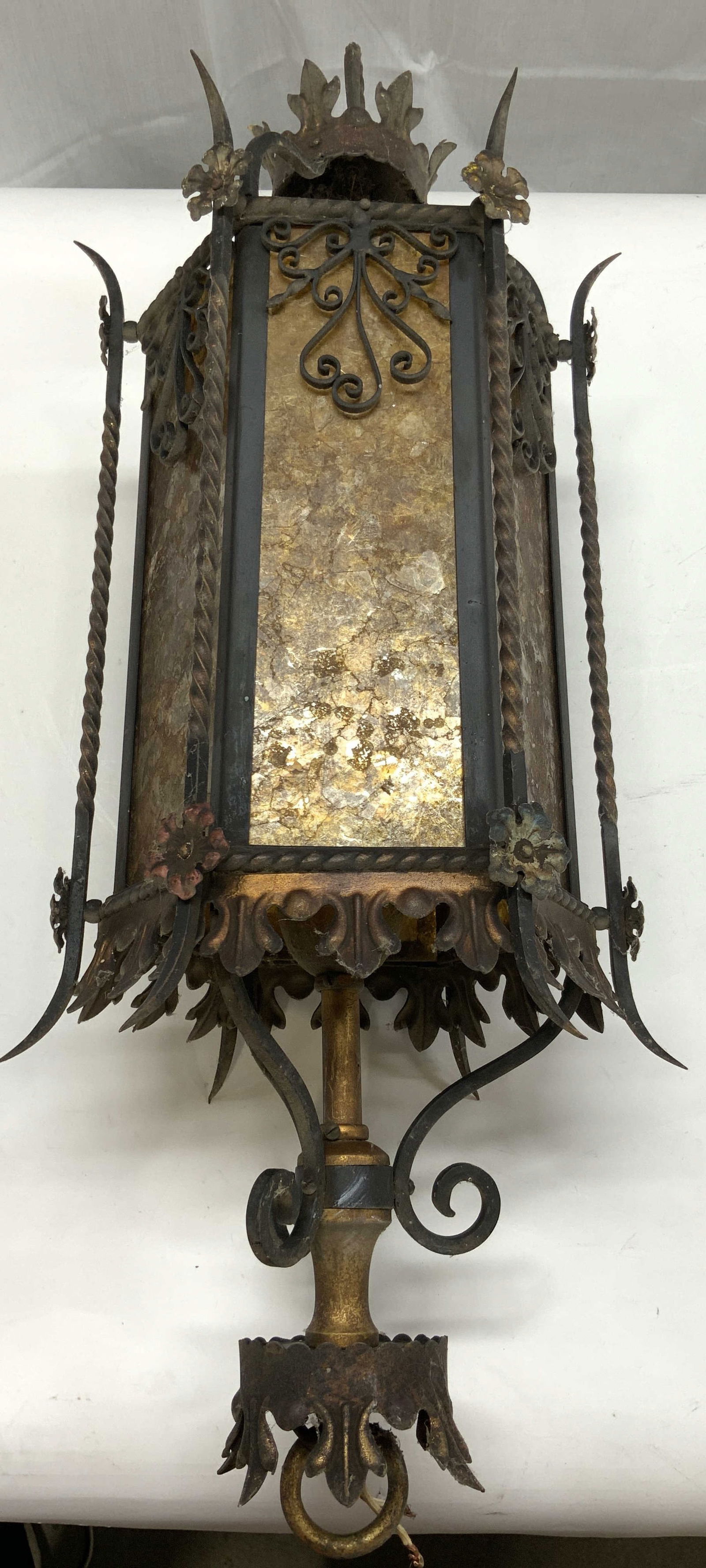 Vtg Gothic Revival Style Metal Cathedral Lantern (1 of 8)