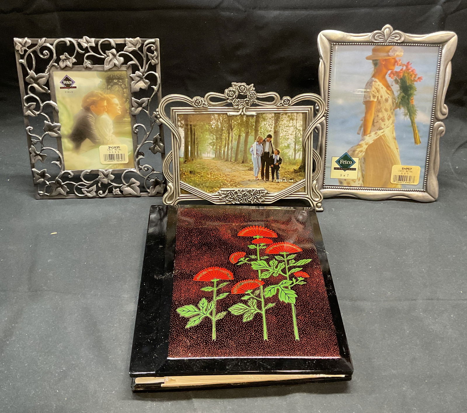 Lot 4 FETCO Silver Tone Picture Frames, More (1 of 11)