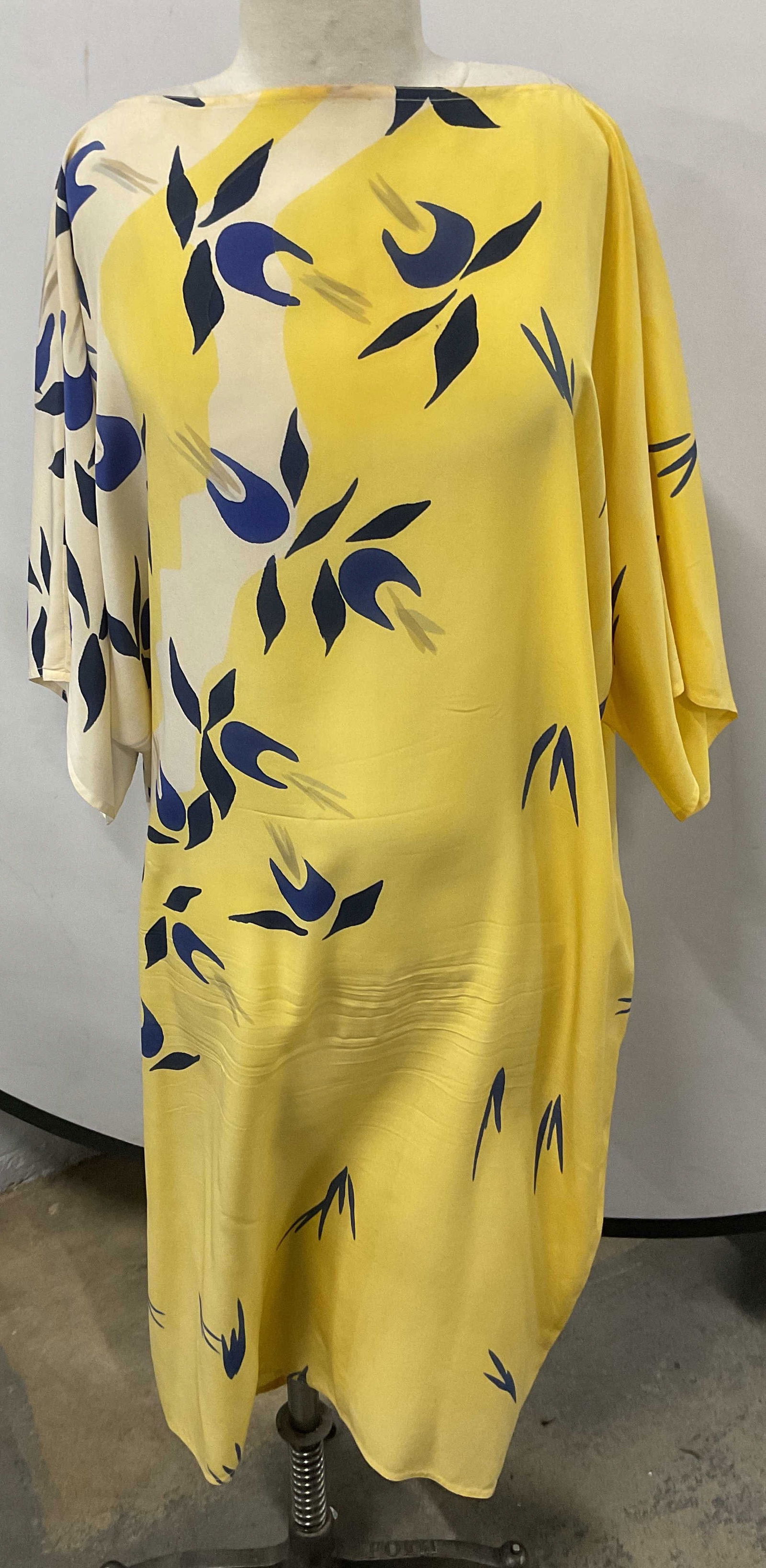 Nicole Ltd Bonwit Teller Yellow Silk Floral Dress (1 of 6)