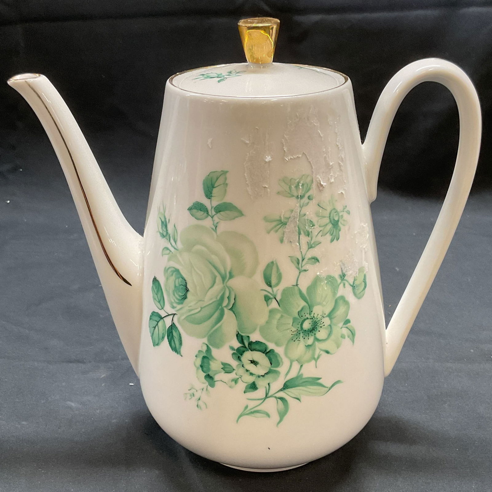 Bavaria Porcelain Floral Coffee Pot, W Germany (1 of 6)
