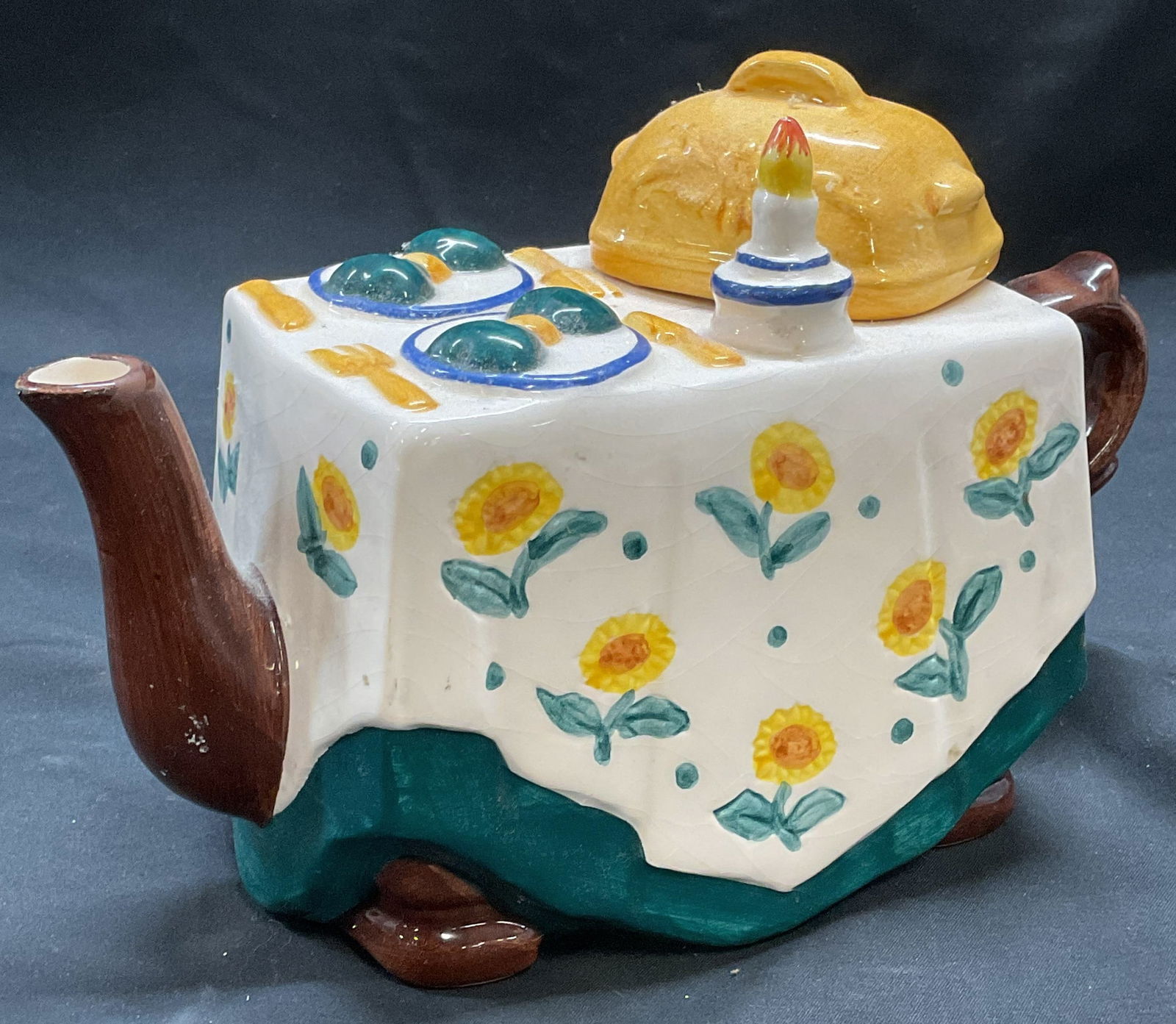 Vtg World Bazaars Dining Table Ceramic Teapot (1 of 7)