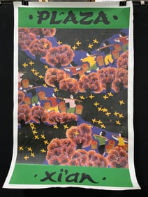 Lot 8 Plaza Xian Large Canvas Wall Art Lithograph