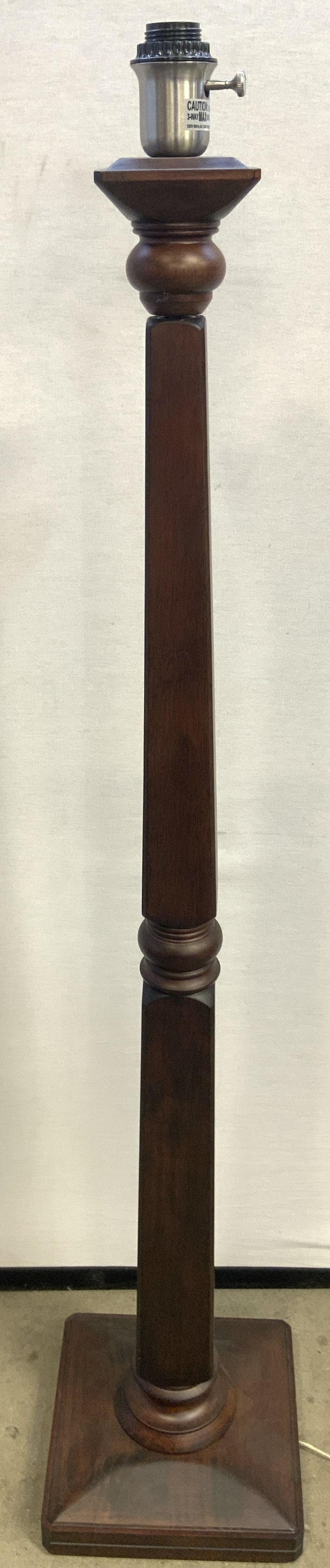 POTTERY BARN Wood Veneer Floor Lamp Brown (1 of 7)