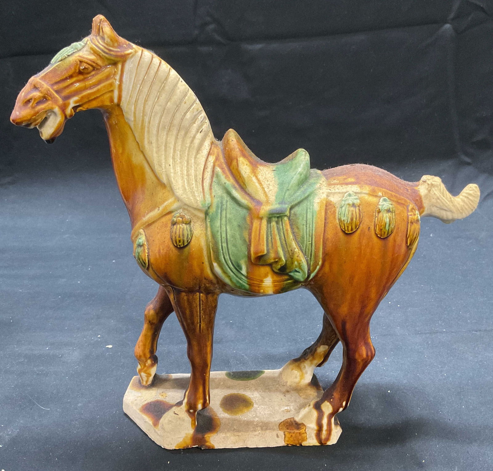 Vtg Signed Hand Painted Ceramic Horse Figural (1 of 6)