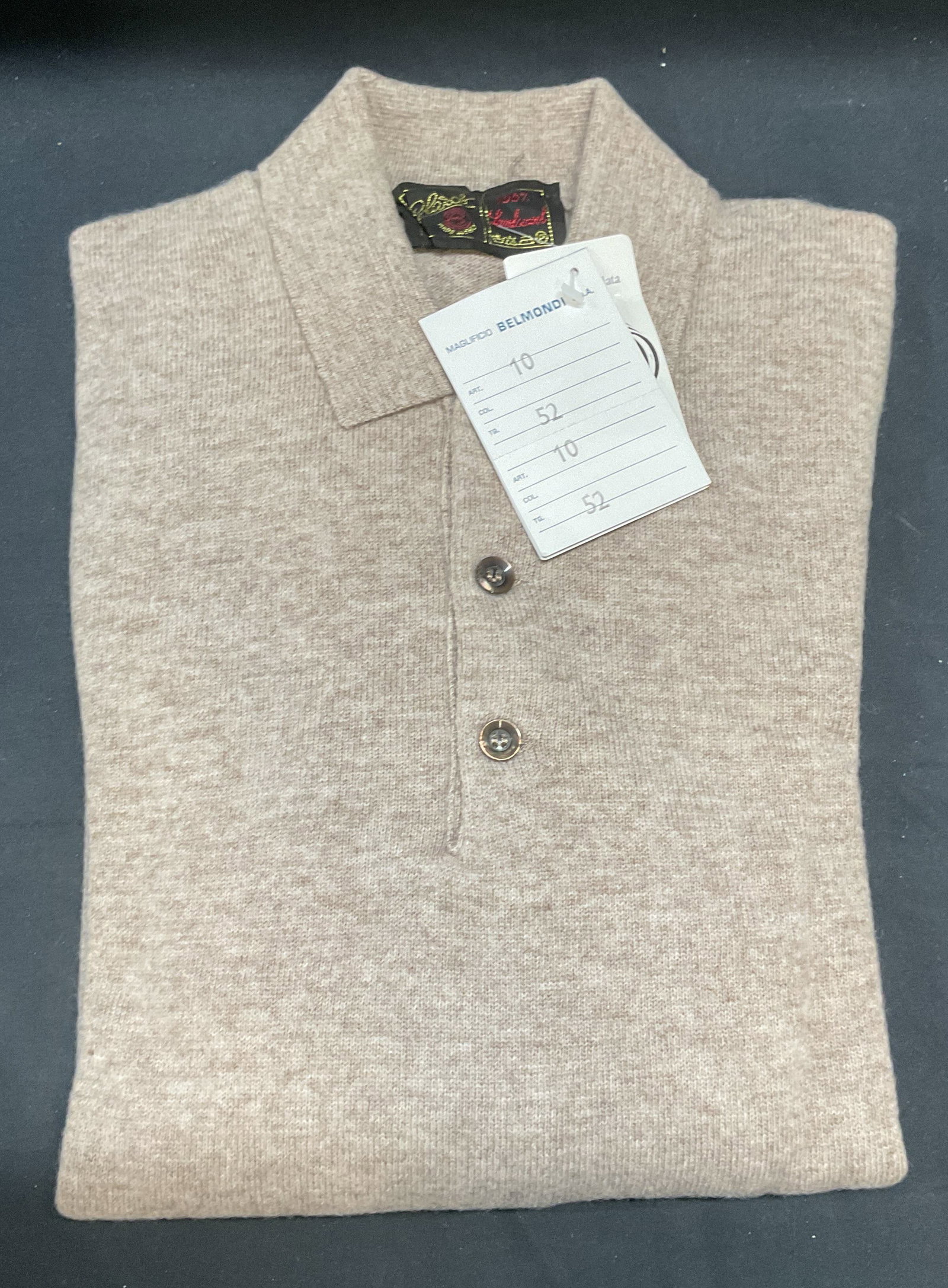 Glaros Beige Lambswool Sweater Italy NWT: Glaros beige lambswool sweater. Quarter button and collar. New with tag. Size 52. Made in Italy. Glaros, Glaros sweater, mens sweater, mens designer sweater, mens designer fashion, mens beige sweater,