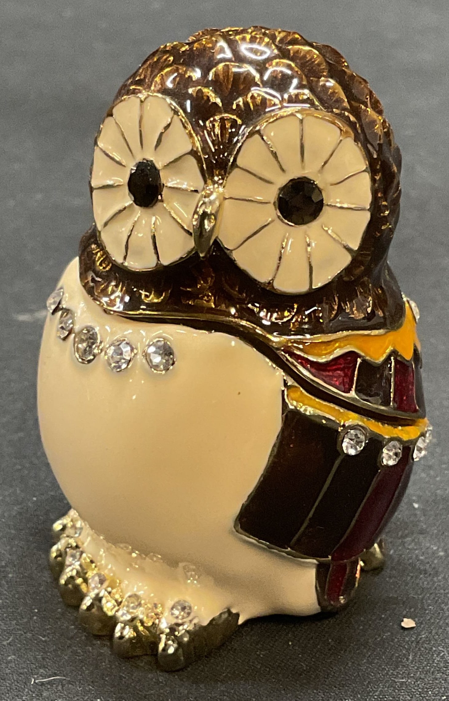 Keren Kopal Enameled Crystal Owl Trinket Box (1 of 8)