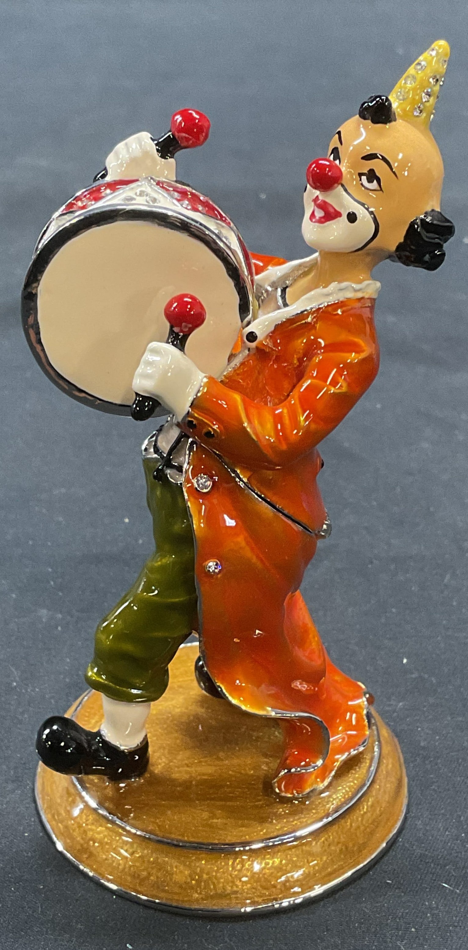 Keren Kopal Enameled Clown Drum Trinket Box (1 of 8)