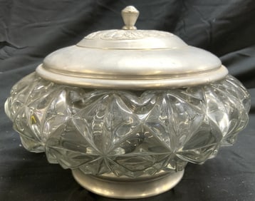 CROMWELL Glass & Aluminum Jar W Lid