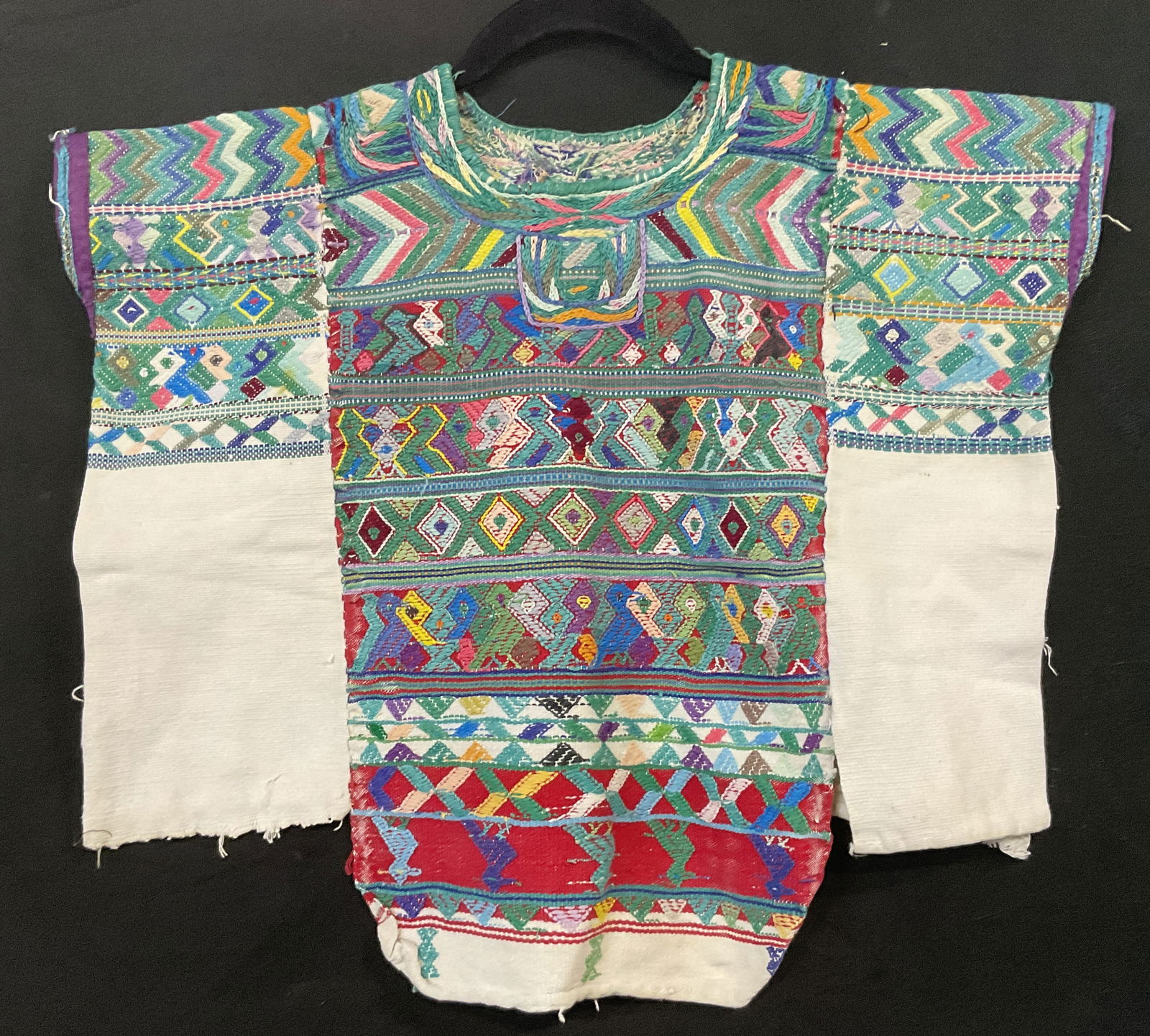 Vintage Handmade Woven Huipil Poncho (1 of 8)