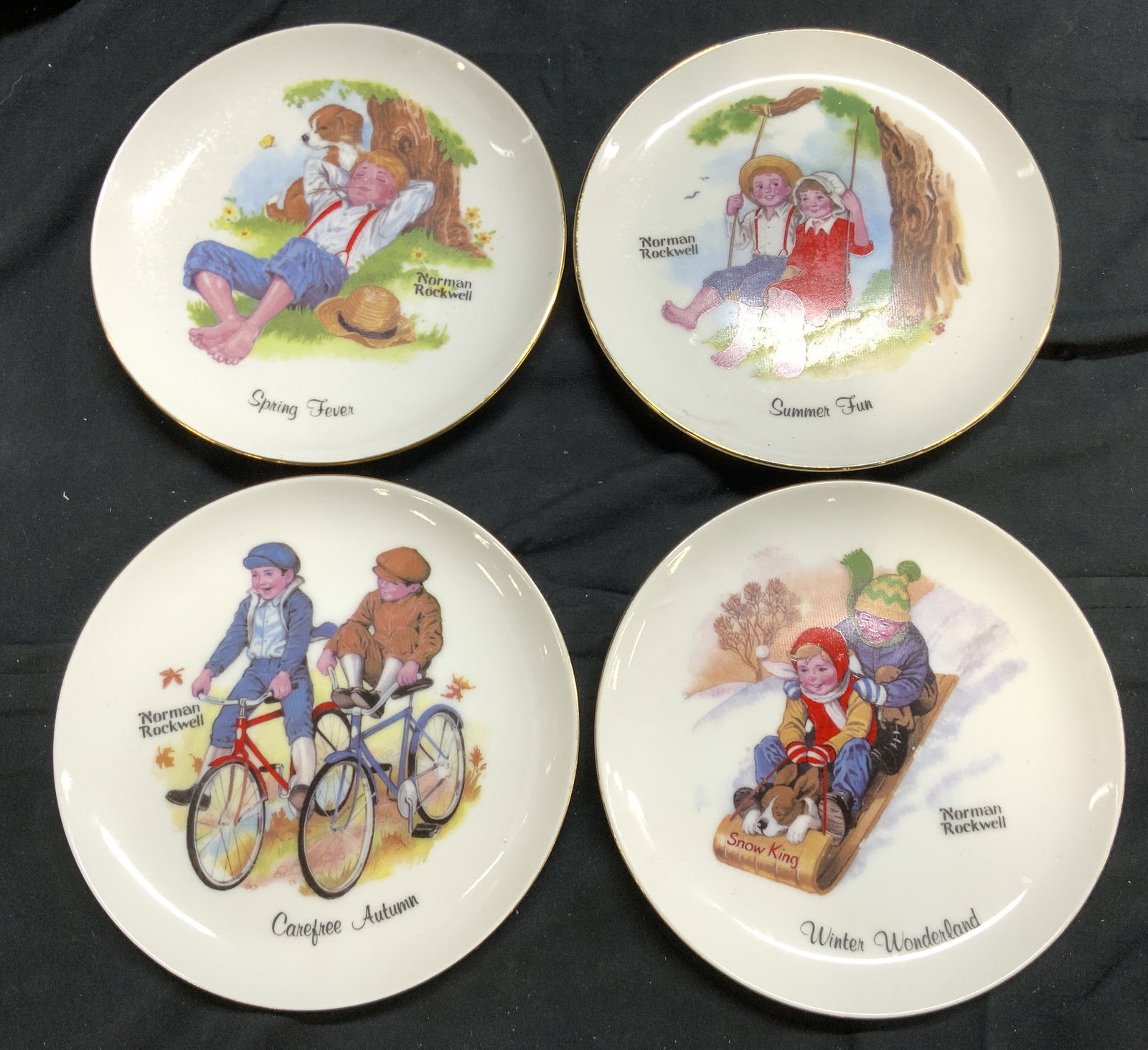 Lot 4 Norman Rockwell Assorted Porc Plates (1 of 7)