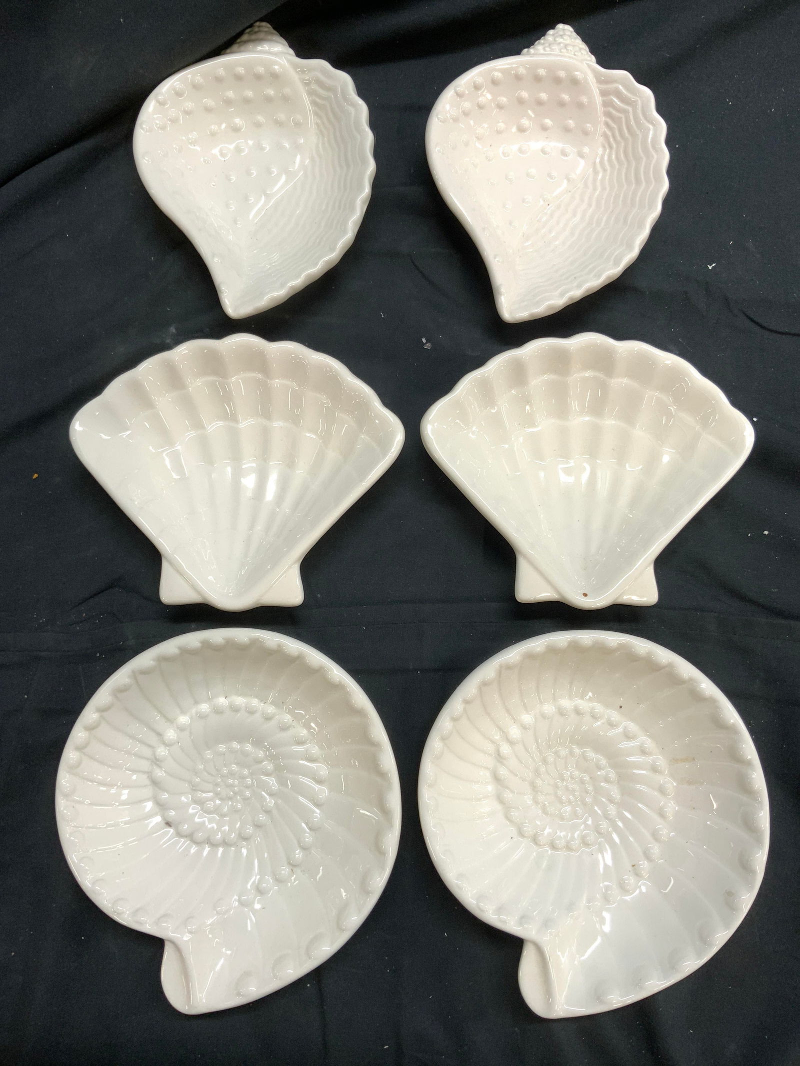 BAUM BROS SEASHELL COLLECTION 6 Porc Plates (1 of 6)