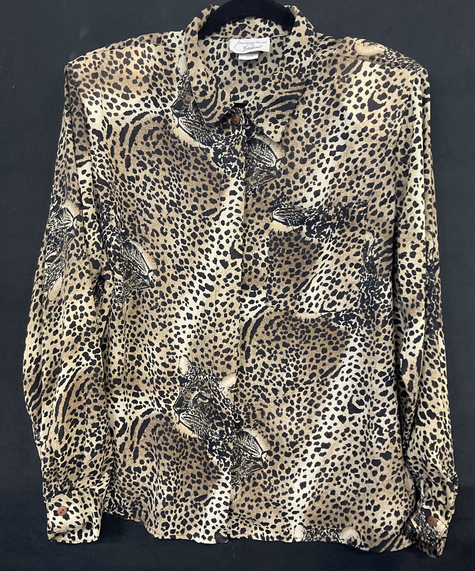 HERITAGE ROAD by NOTATIONS Leopard Blouse, USA (1 of 10)