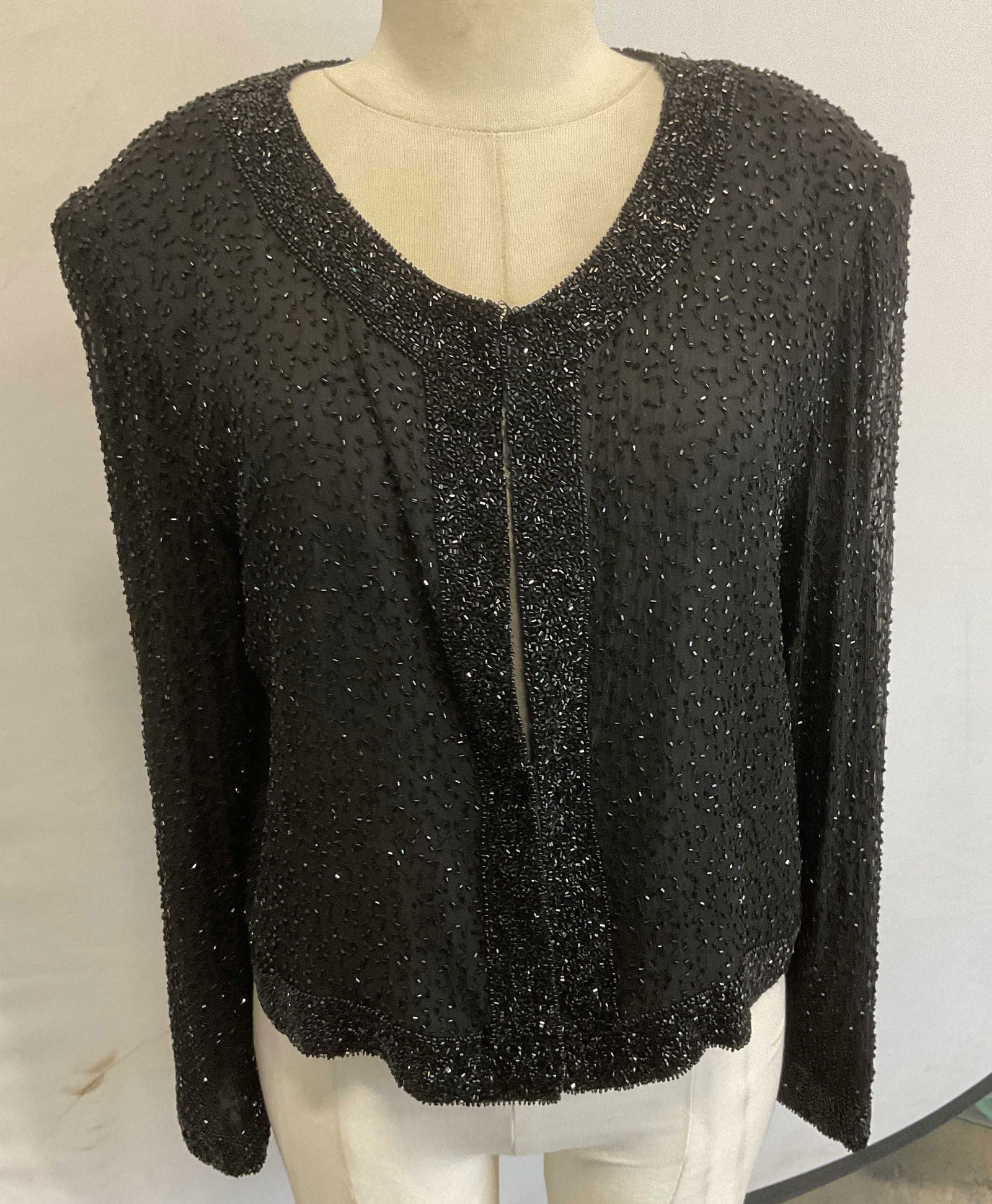 Stenay Black Silk Beaded Jacket (1 of 7)