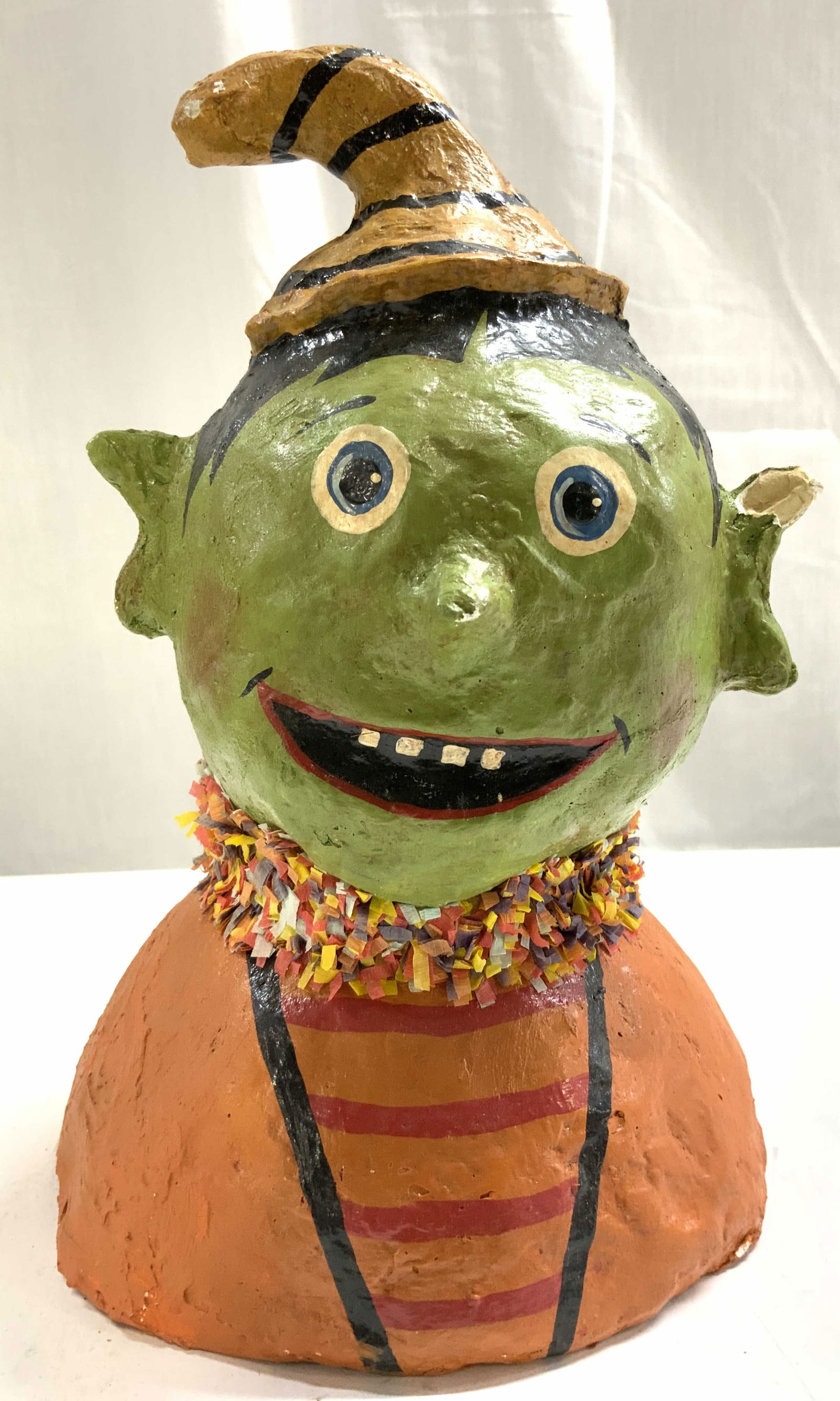 Vintage Hand Crafted Paper Mache Goblin Bust (1 of 8)