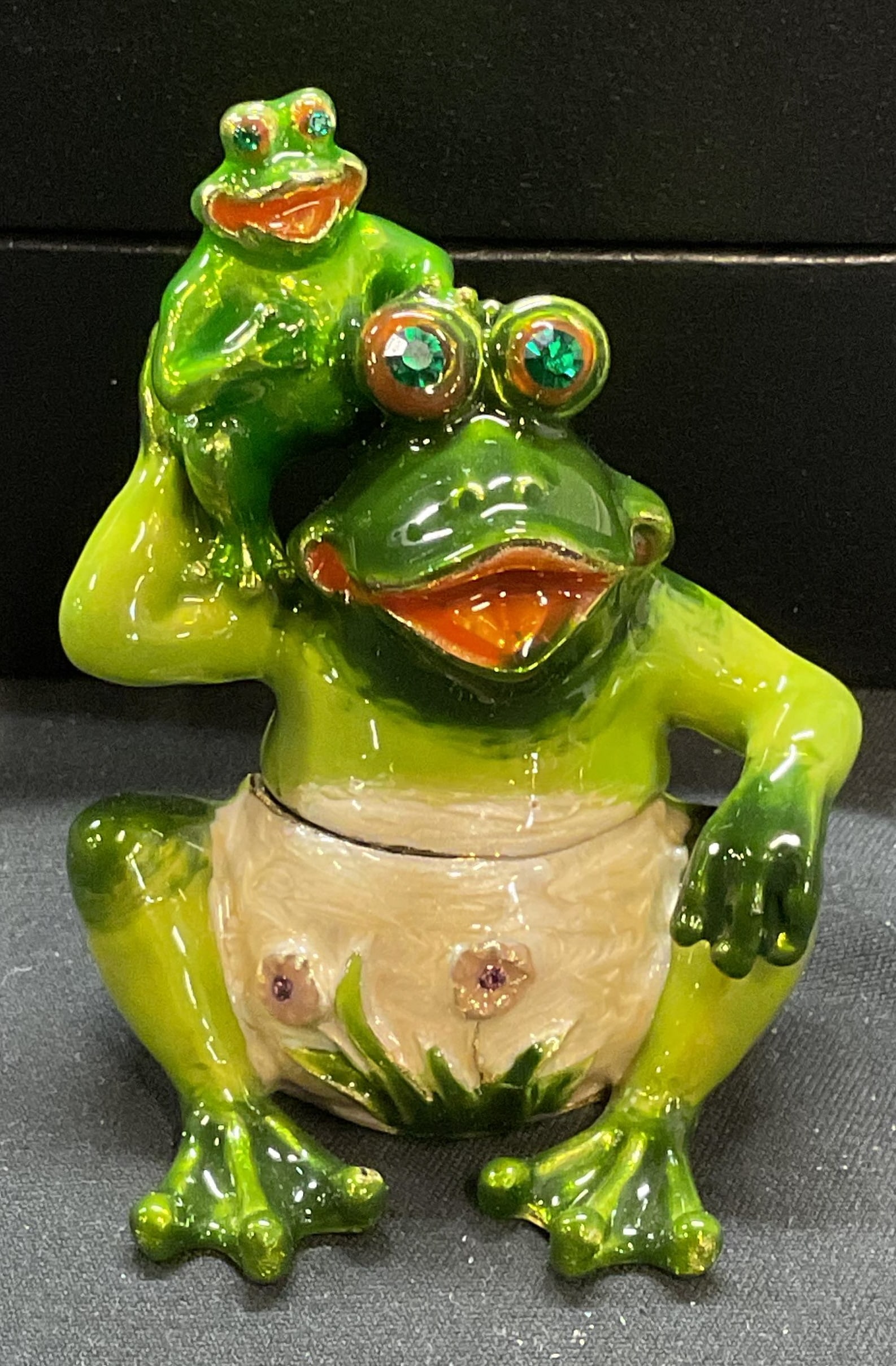 Keren Kopal Enameled Frog Trinket Box (1 of 7)