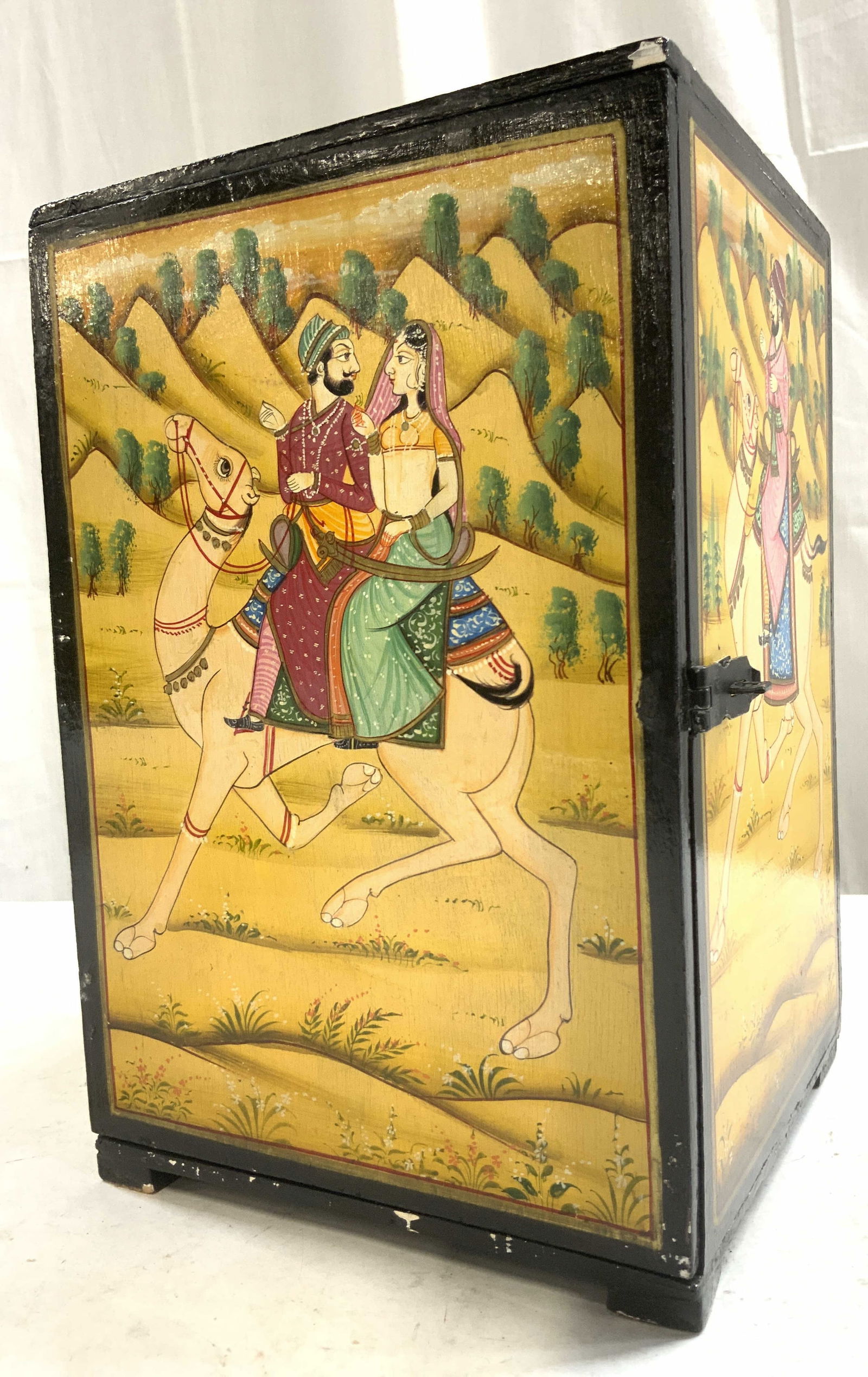 Vintage Hand Painted Persian Chest W Shelf (1 of 8)