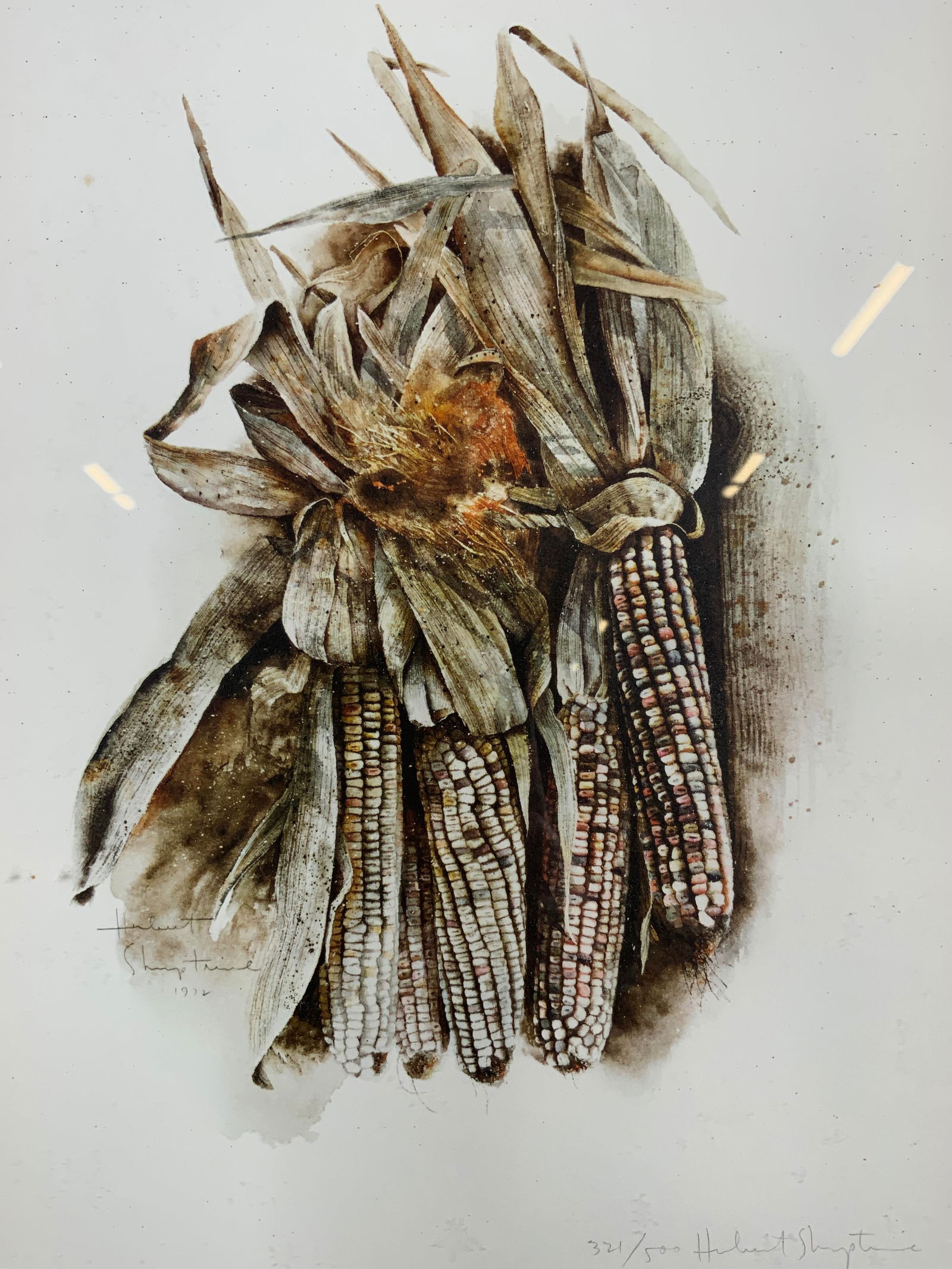 Hubert Shuptrine Ltd Ed Corn Husk Lithograph 1972 (1 of 12)