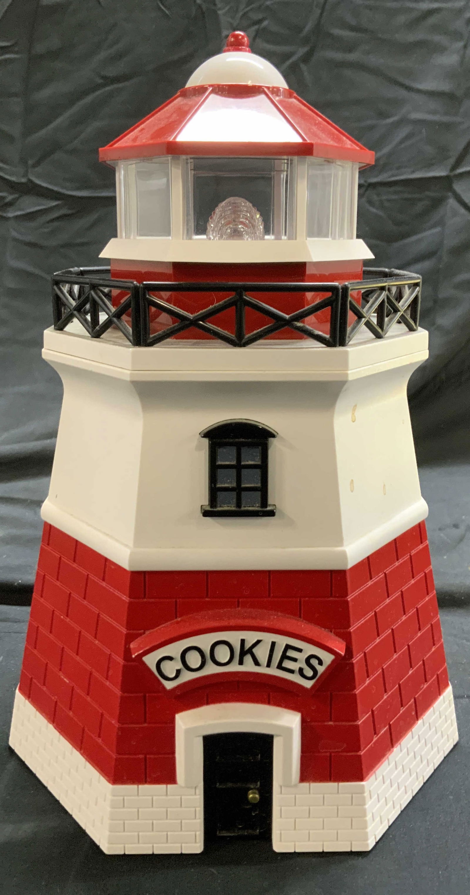 Plastic Lighthouse Cookie Jar Hinged Lid (1 of 7)