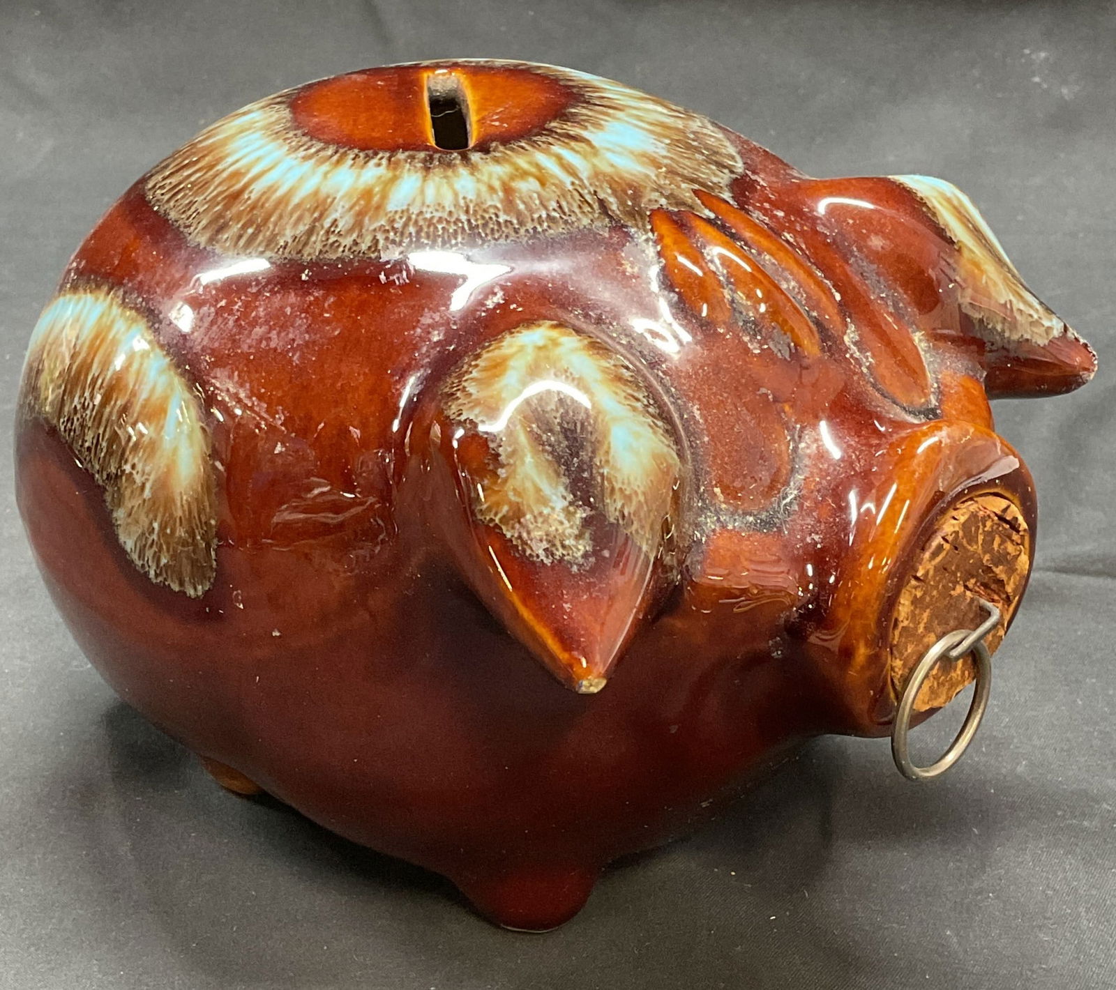 Vintage 1950s Hull Pottery Corky Pig Bank (1 of 6)