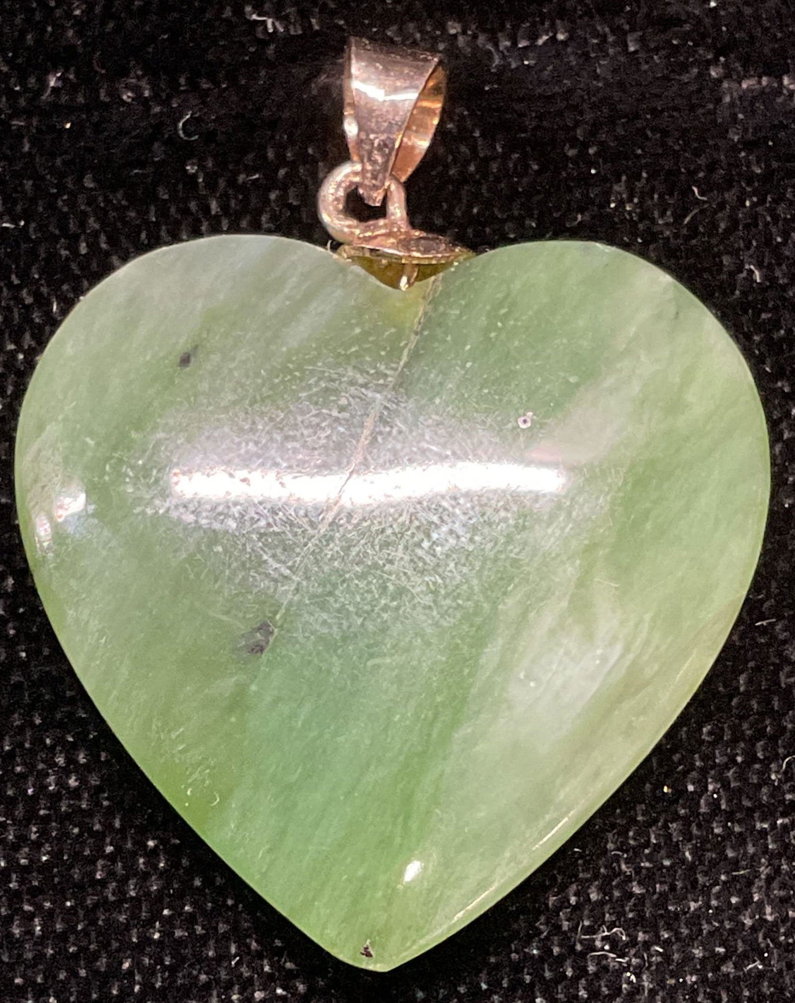 Carved Jade Heart Pendant (1 of 6)