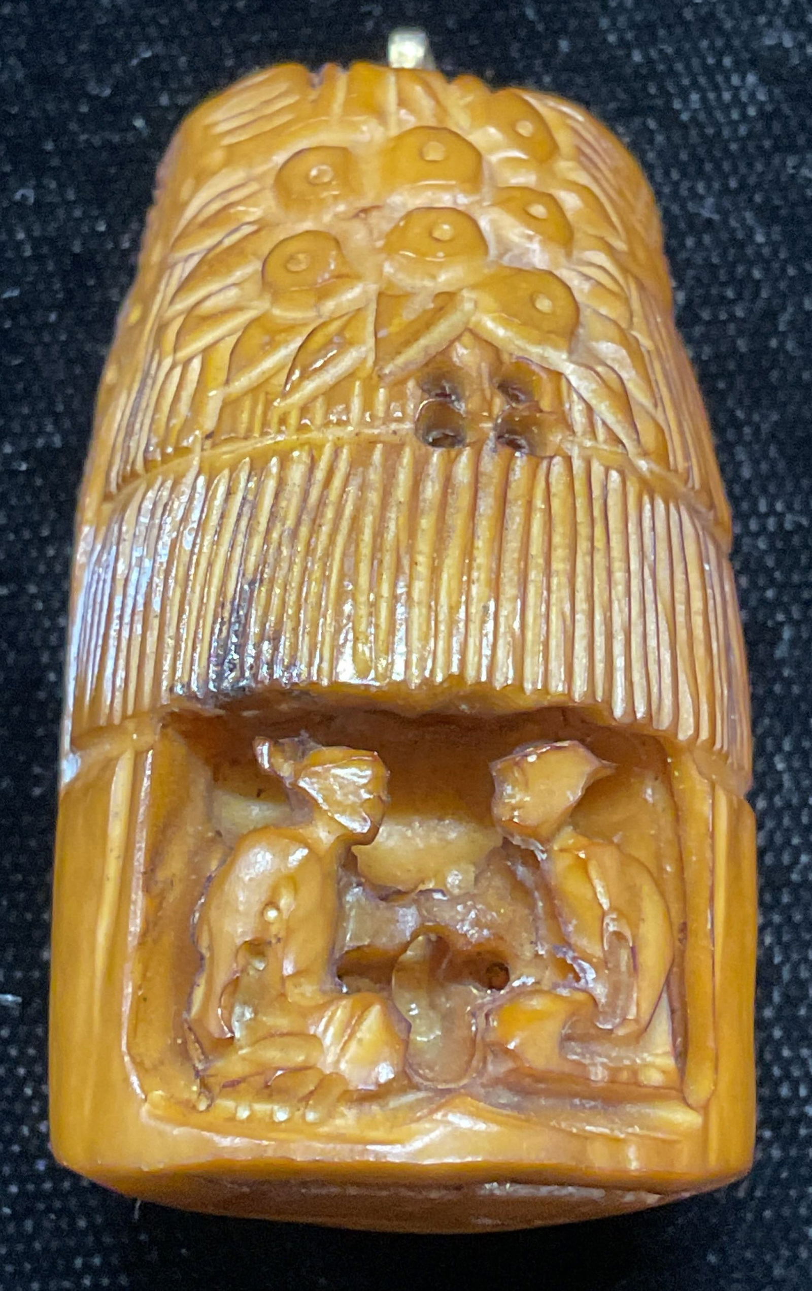 Signed Asian Carved Figural Netsuke Pendant (1 of 7)