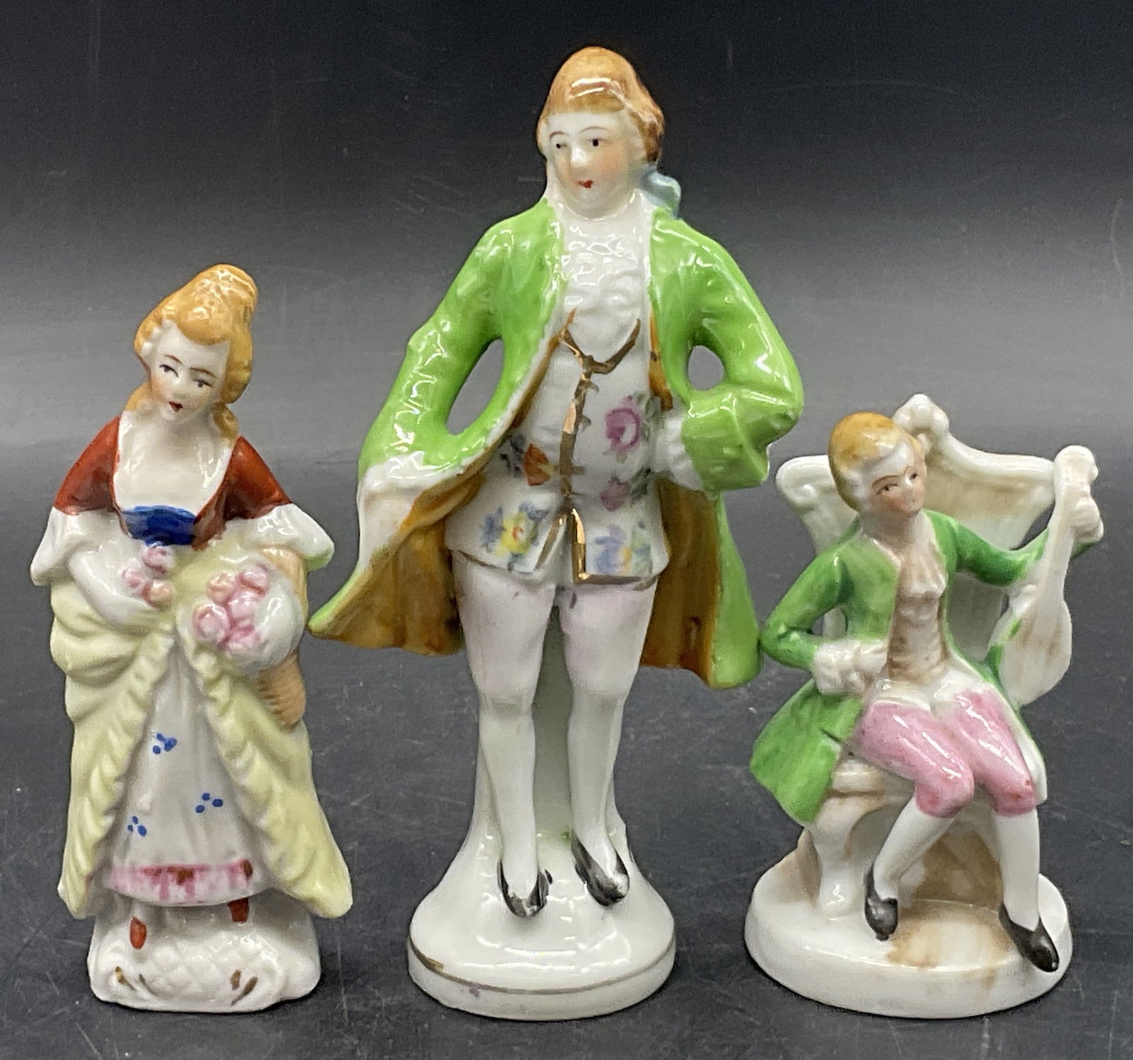 Lot 3 Vintage Hand Painted Porcelain Figurals (1 of 7)