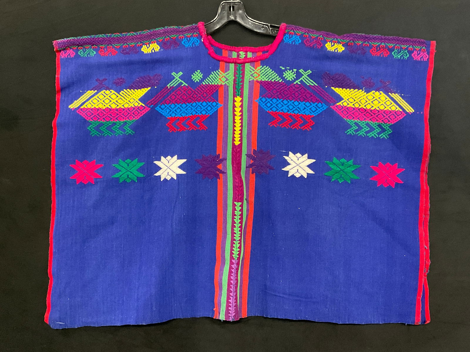 Handmade Multicolored Embroidery Poncho (1 of 8)