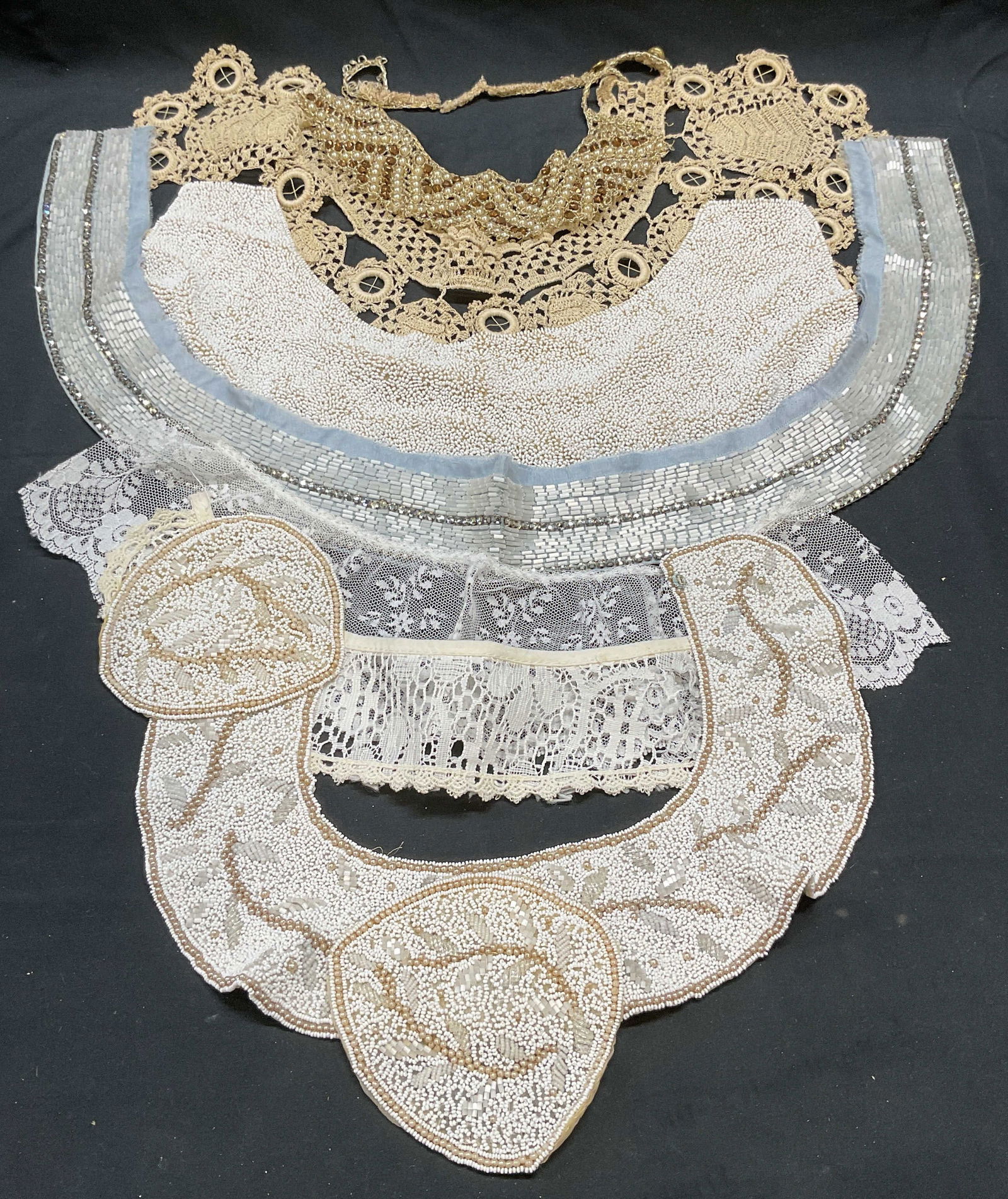 Group Lot Beaded & Lace Collars, Trim (1 of 7)