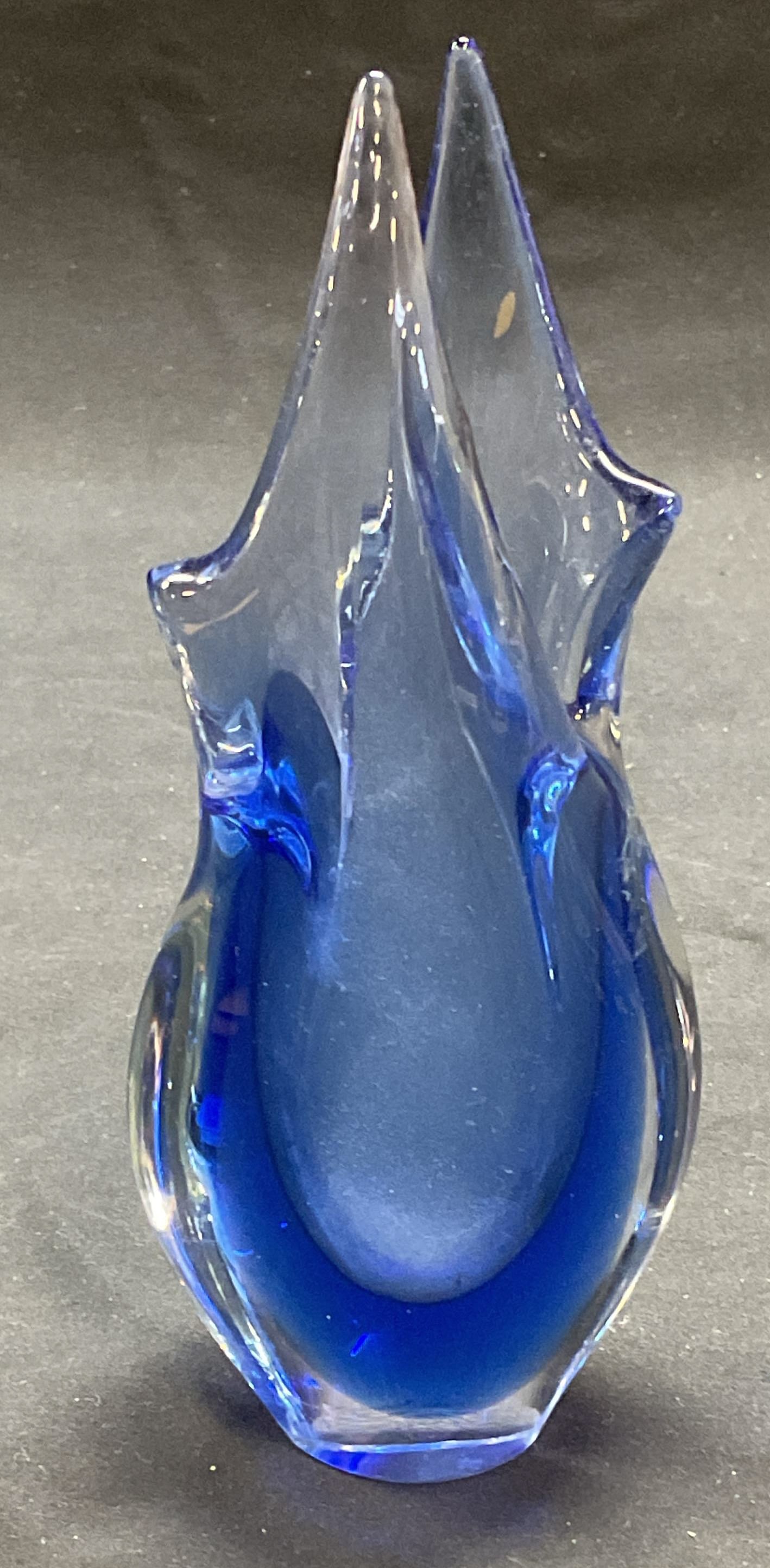 Blue Blown Art Glass Vase (1 of 6)